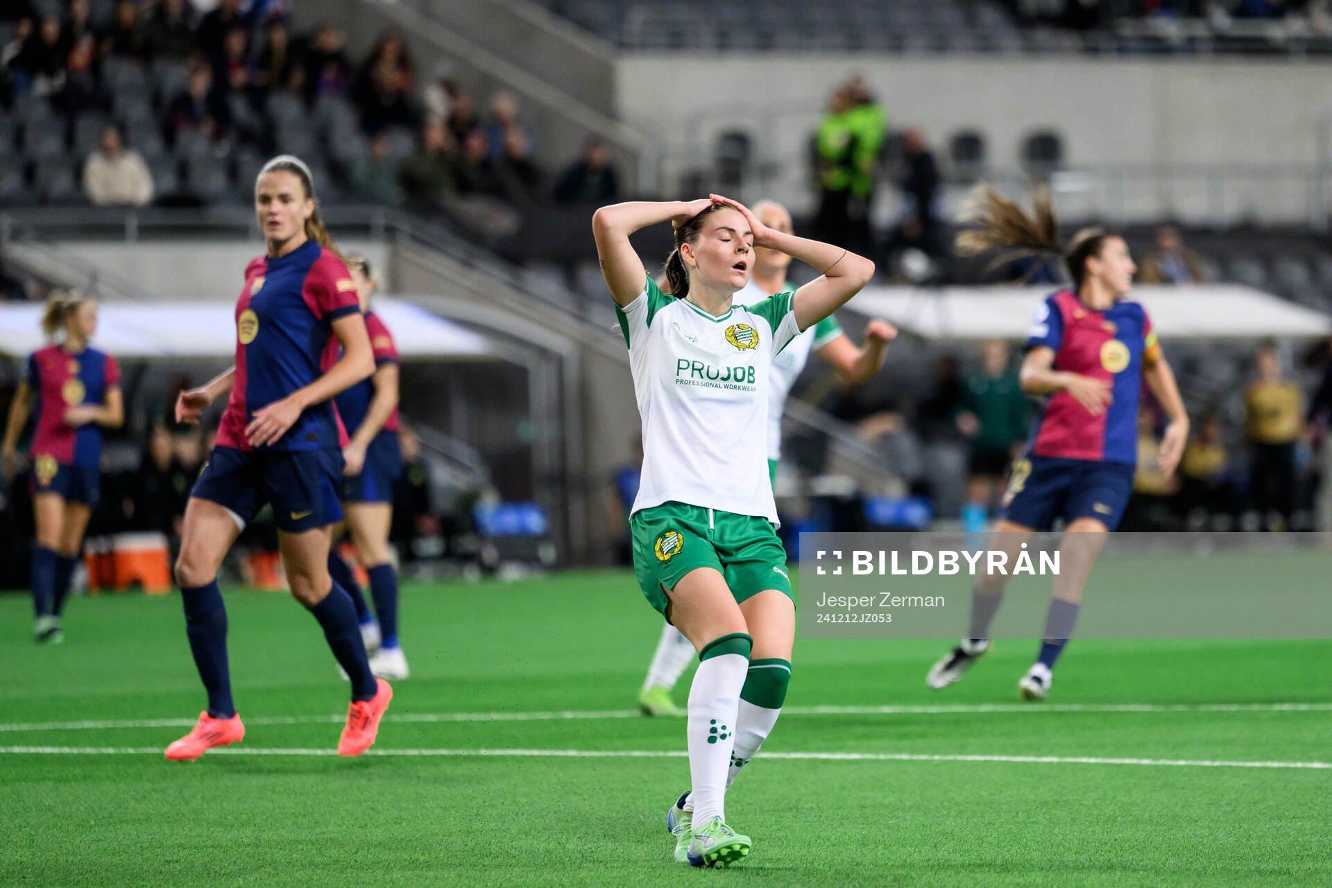 Smilla Vallotto of Hammarby looks dejected