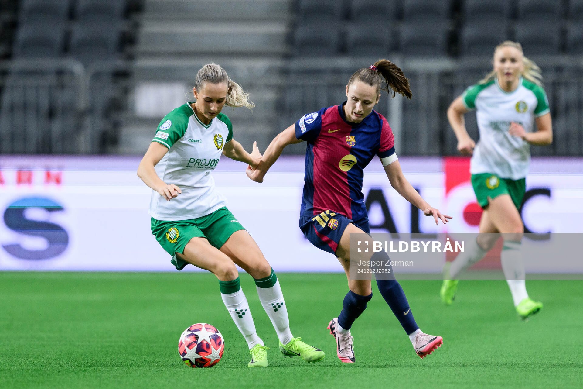 Ellen Wangerheim of Hammarby and Caroline Graham Hansen of