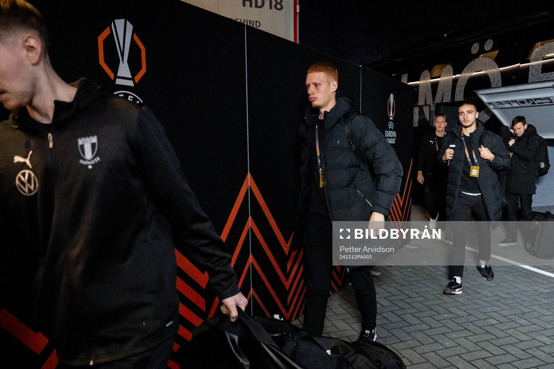 Goalkeeper Joakim Persson of Malmö FF arrives to the