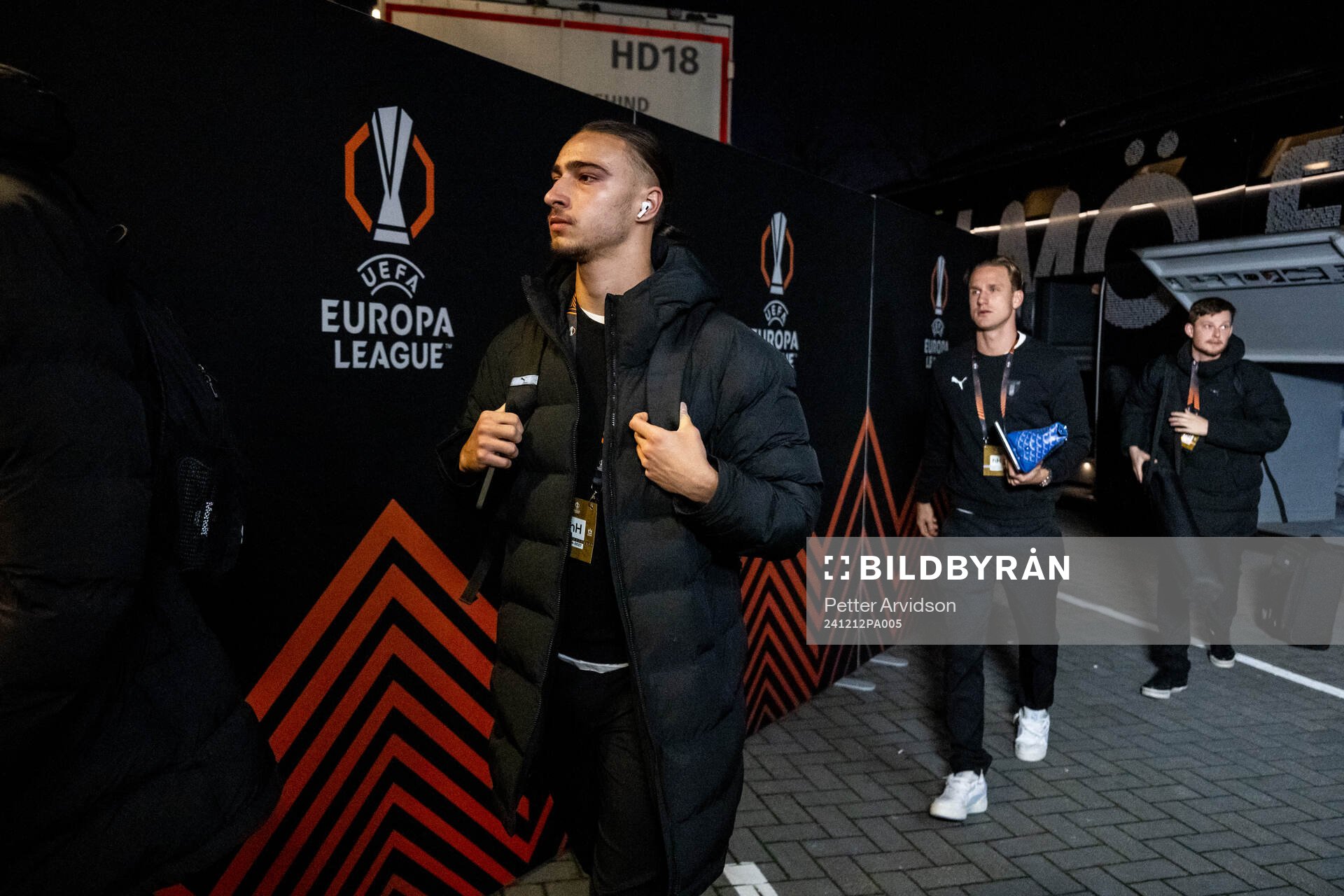 Elison Makolli of Malmö FF arrives to the stadium