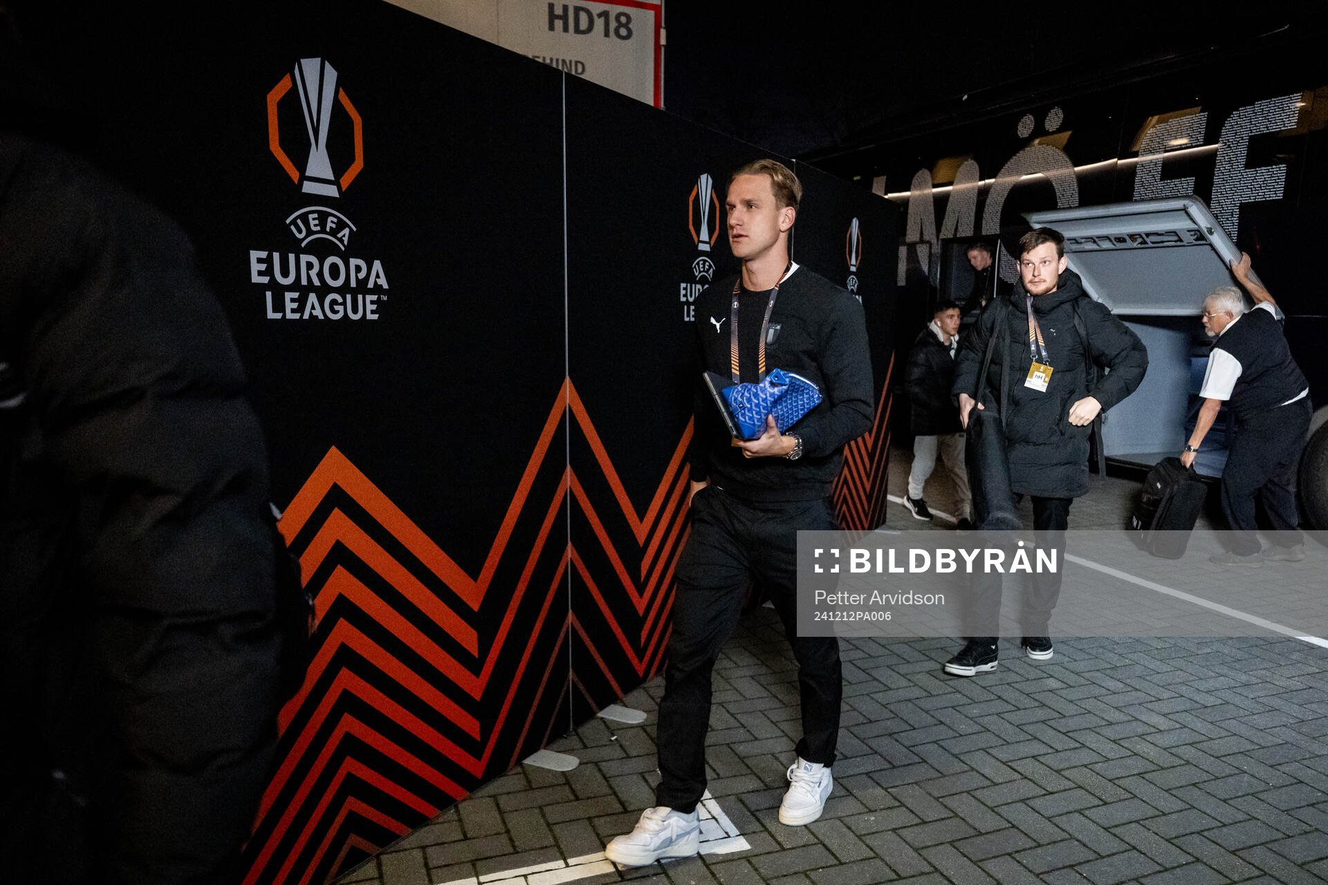 Erik Botheim of Malmö FF arrives to the stadium