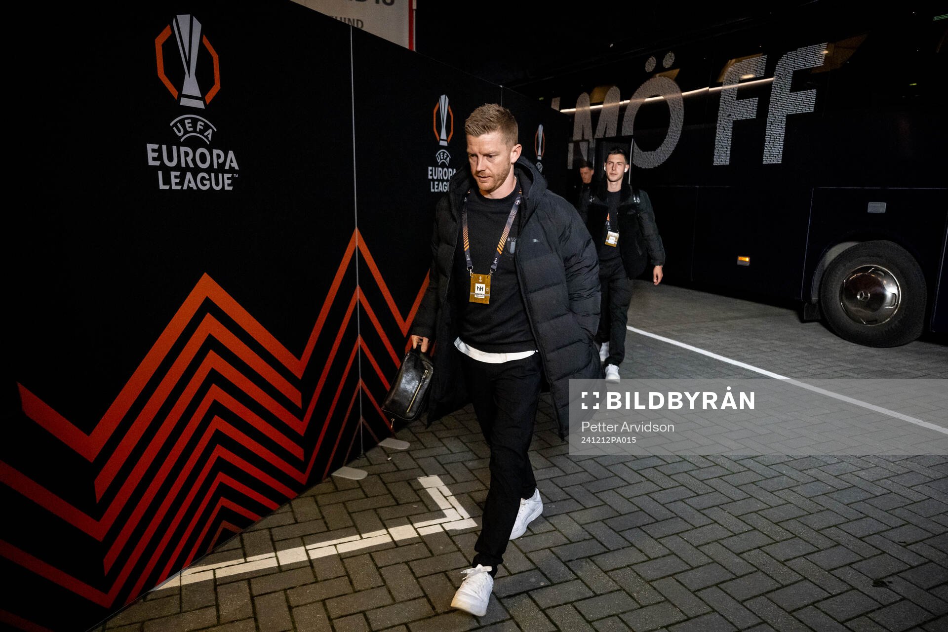 Anders Christiansen of Malmö FF arrives to the stadium
