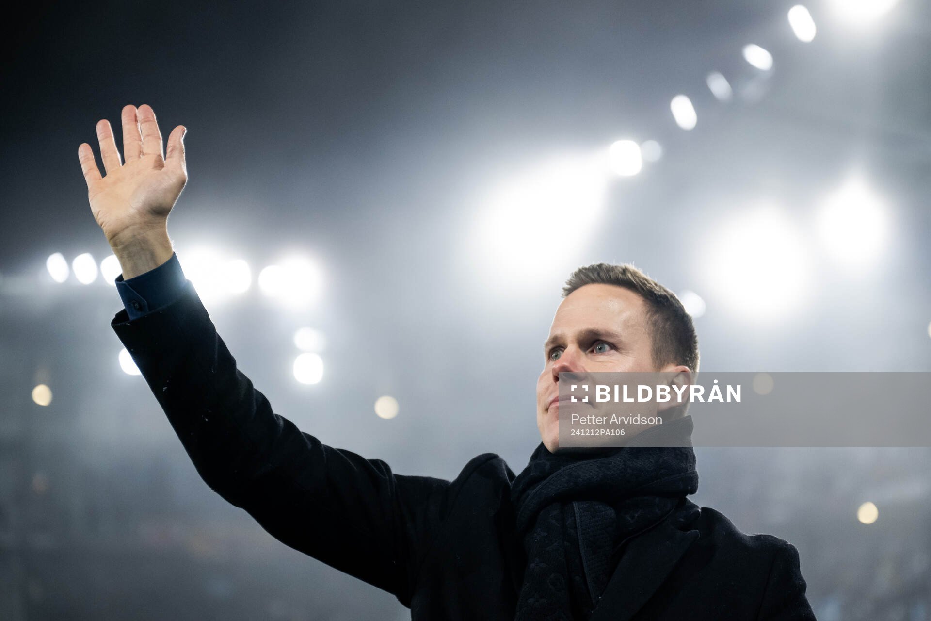 Niklas Moisander of Malmö FF is celebrated as he leaves