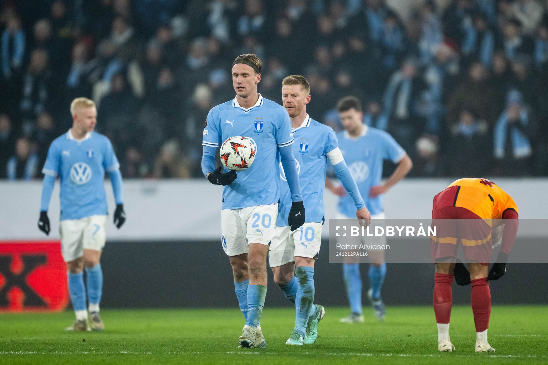 Erik Botheim and Anders Christiansen of Malmö FF look