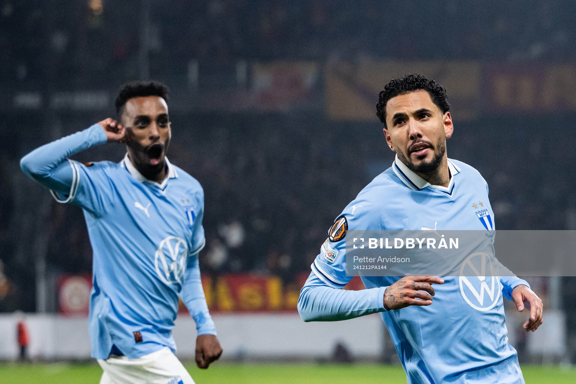 Sergio Pena of Malmö FF celebrates