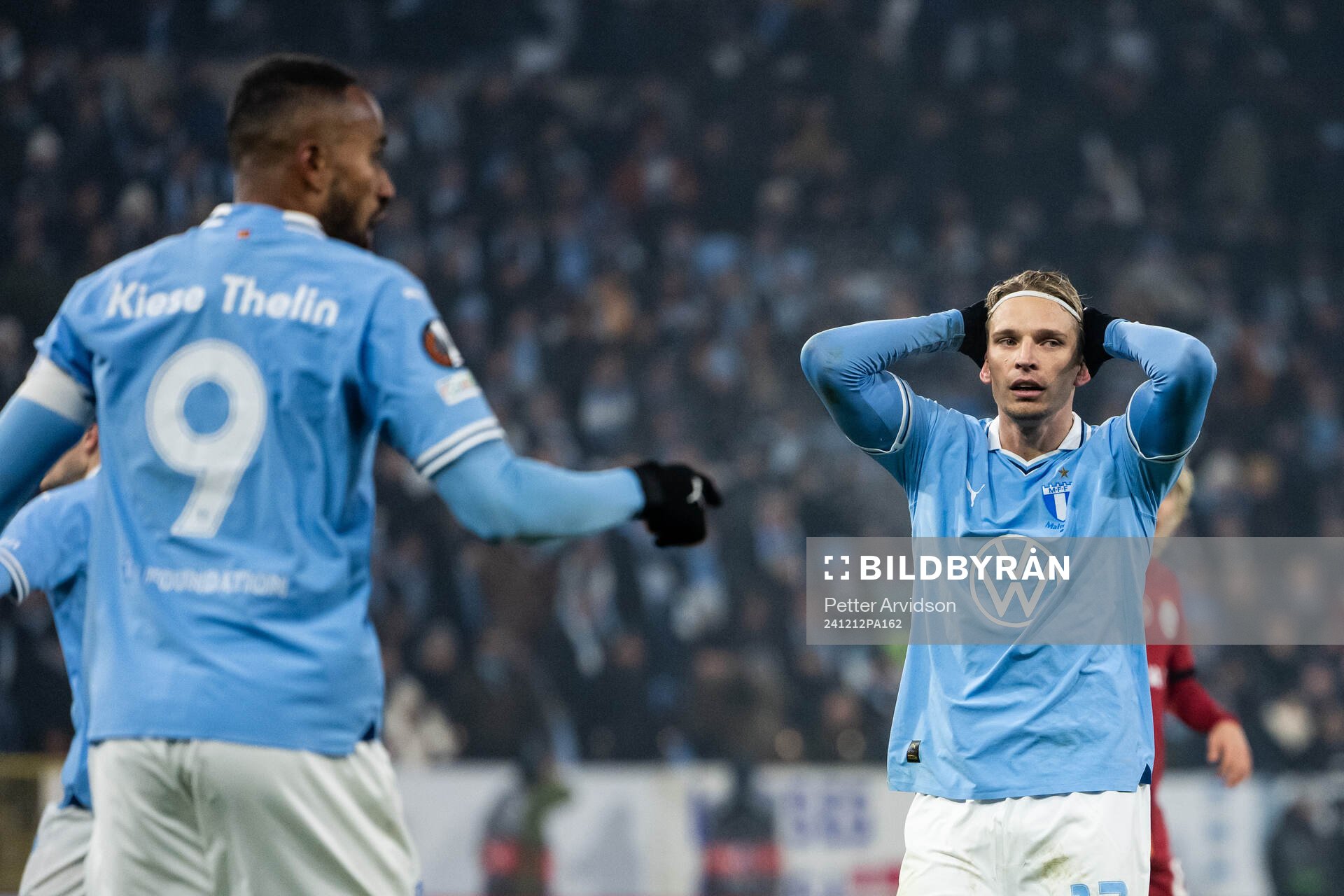 Jens Stryger Larsen of Malmö FF looks dejected