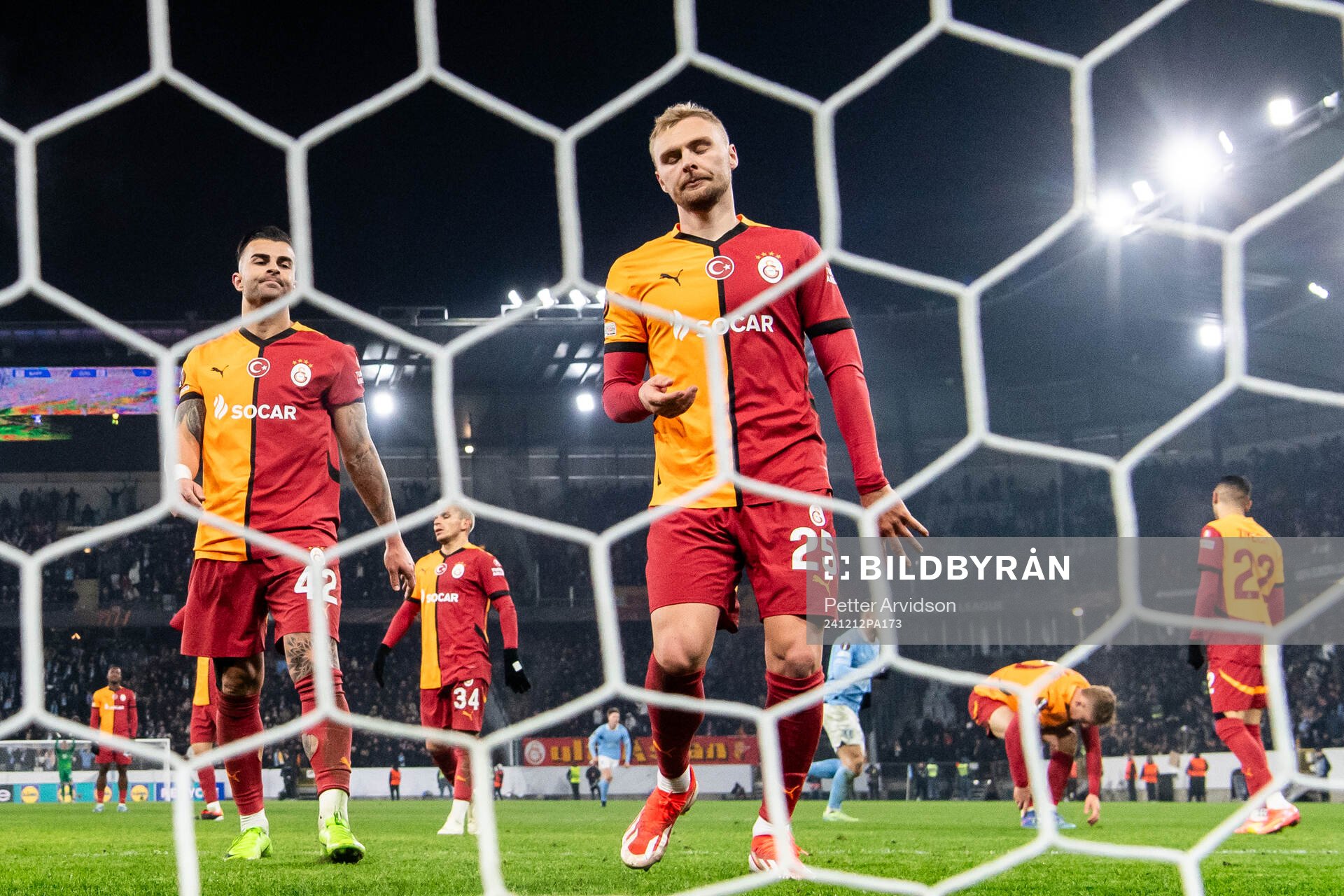 Abdulkerim Bardakci and Victor Nelsson of Galatasaray looks