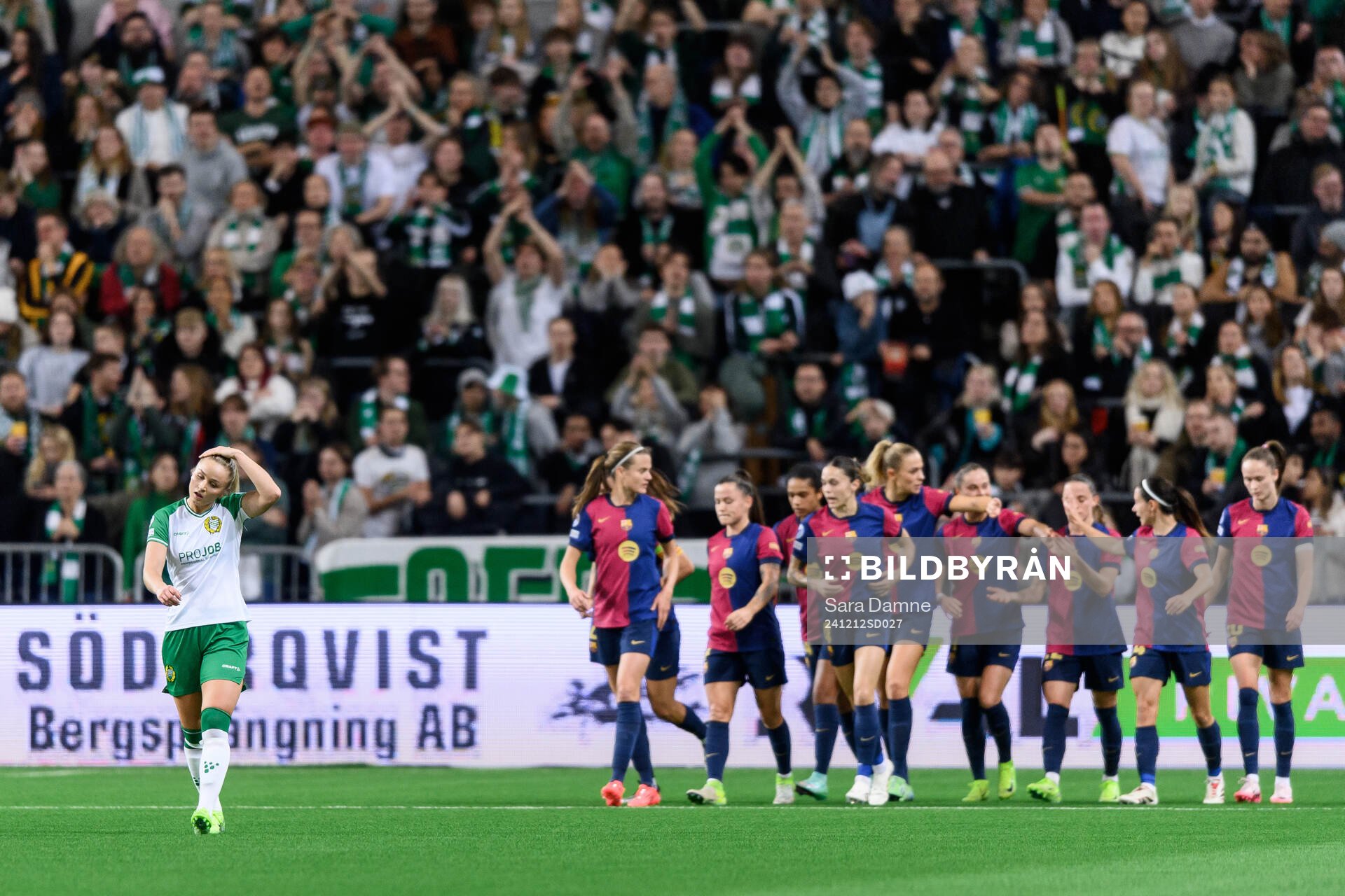 Anna Jøsendal of Hammarby looks dejected