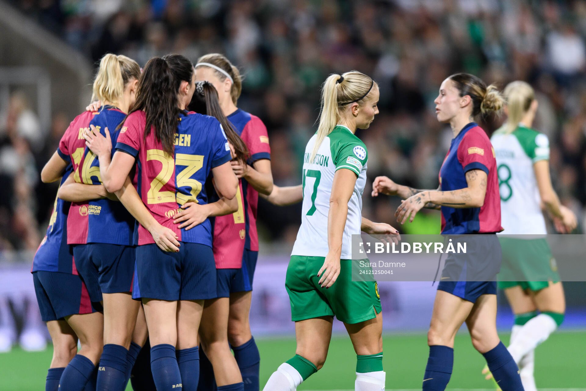 Stina Lennartsson of Hammarby looks dejected
