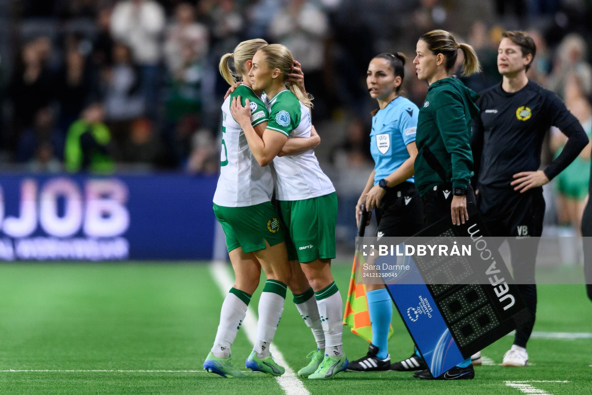 Ellen Gibson of Hammarby is substituted