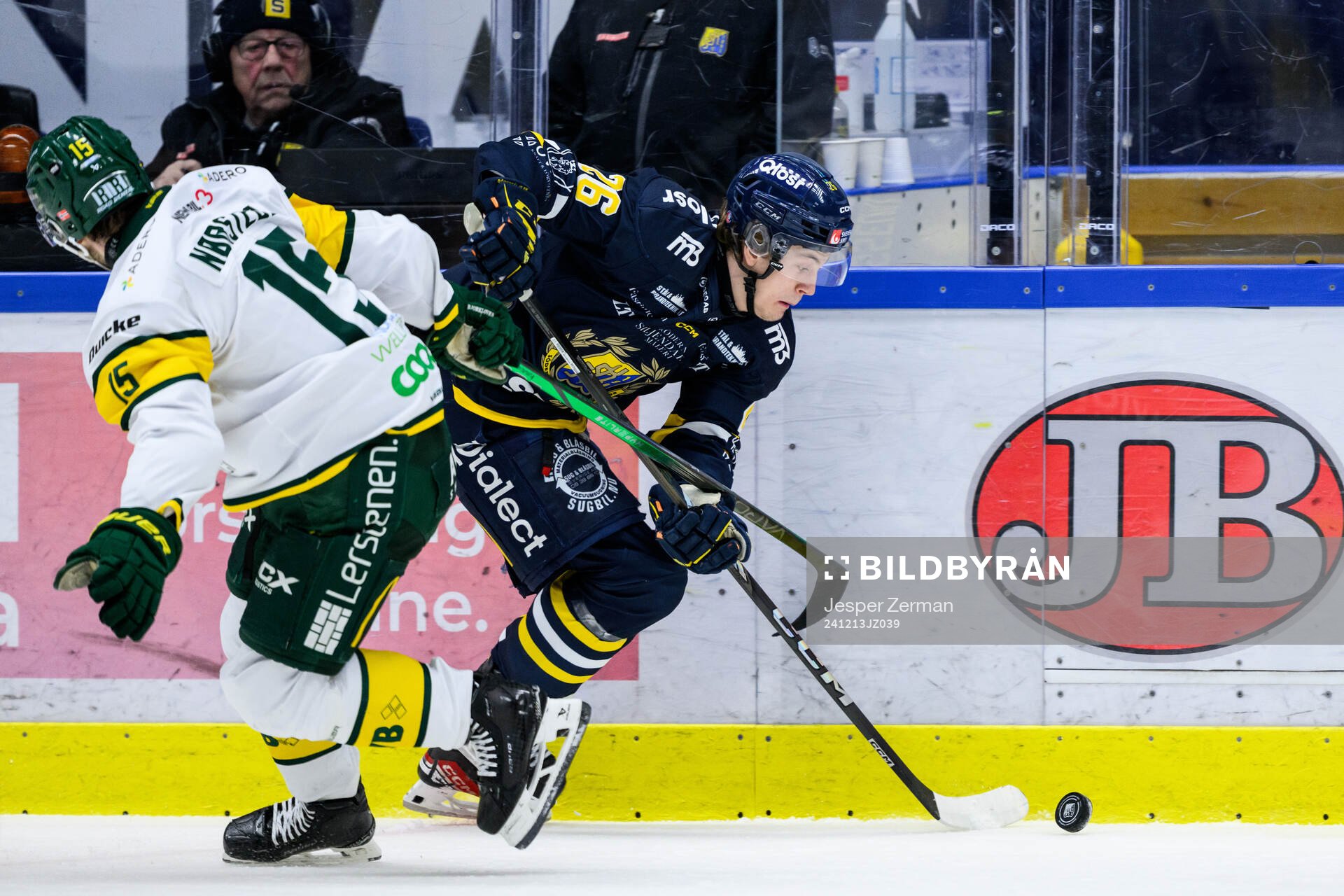 Björklövens Mattias Nörstebö och Södertäljes Filip