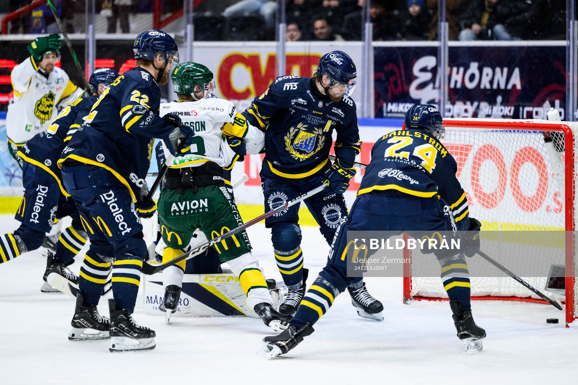 Björklövens Axel Ottosson kvitterar till 4-4