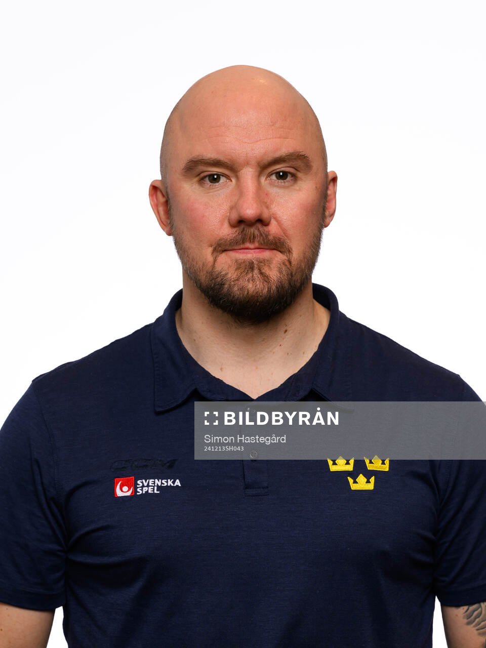 Assistant coach Nicklas Grossmann poses for a portrait