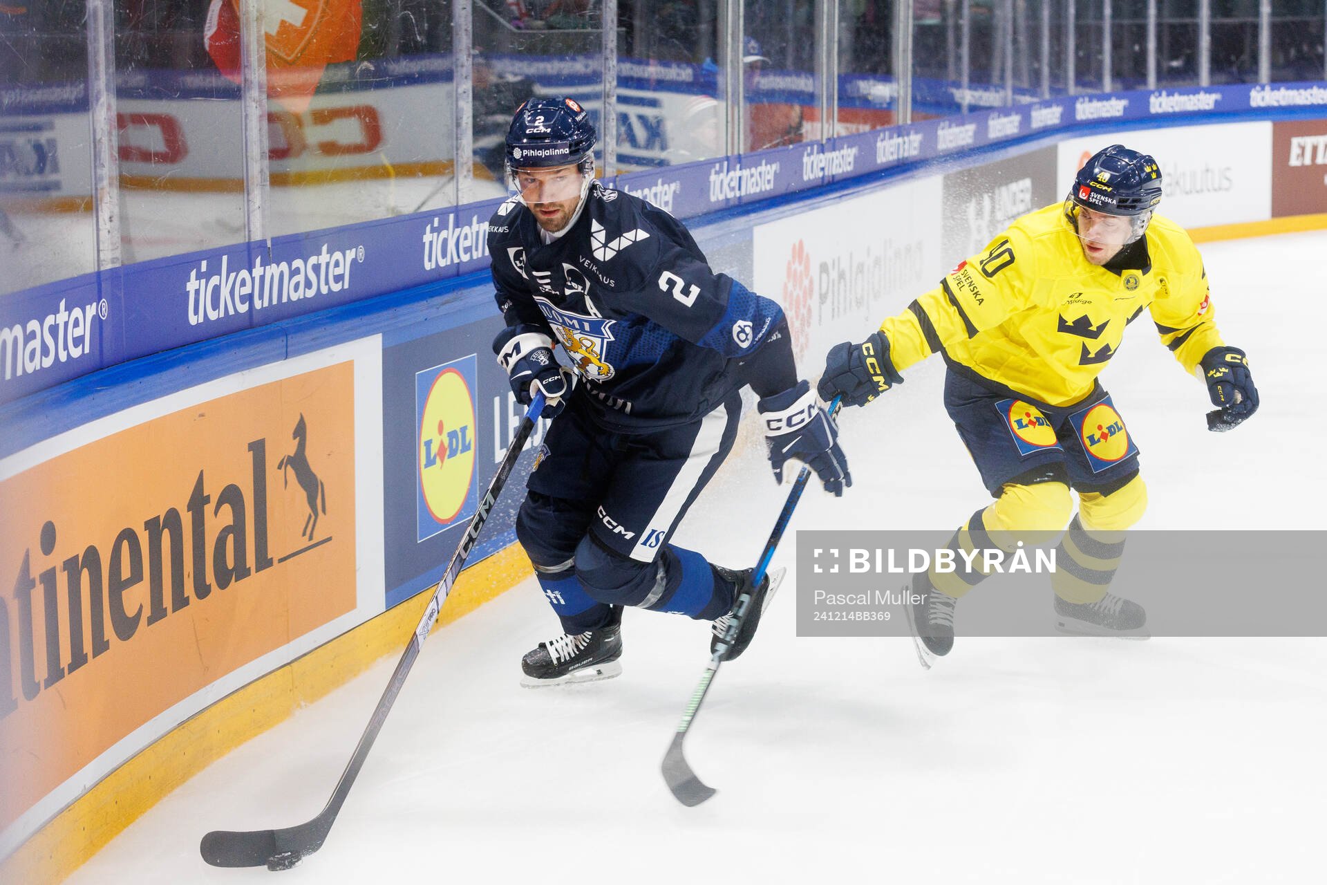 Andreas Wingerli of Sweden in the ice hockey game between