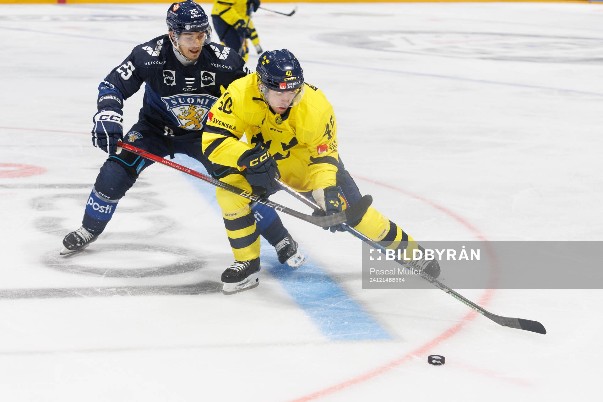 Andreas Wingerli of Sweden in the ice hockey game between