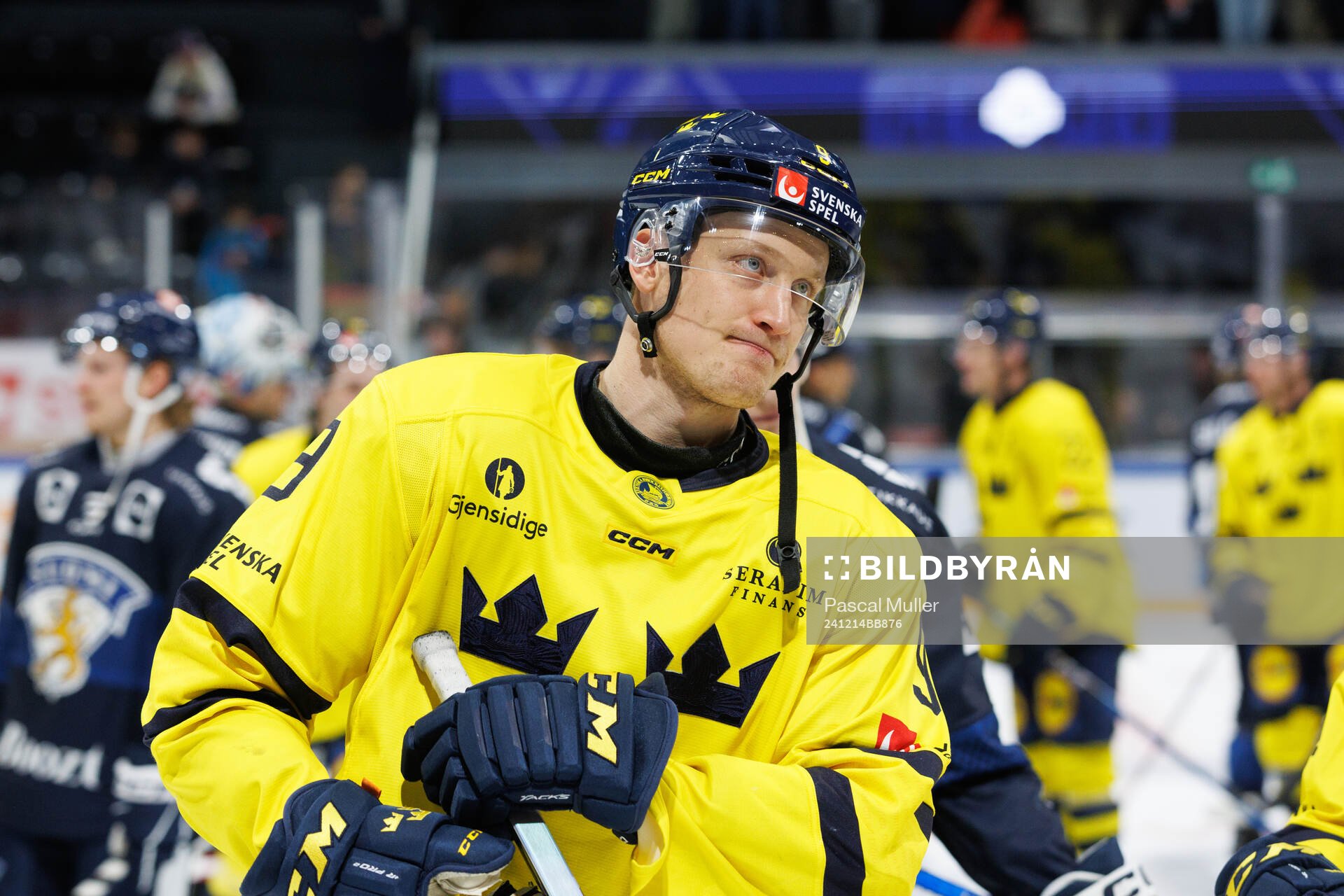 Gabriel Carlsson of Sweden looks dejected
