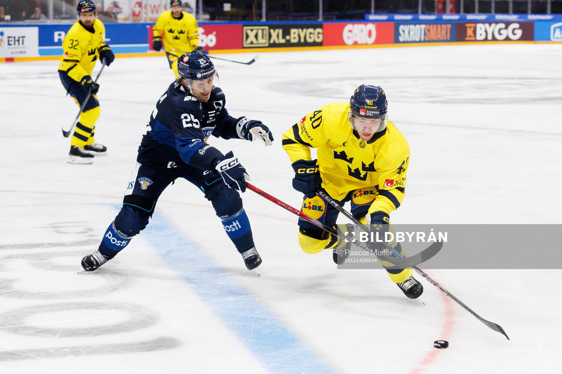 Andreas Wingerli of Sweden in the ice hockey game between