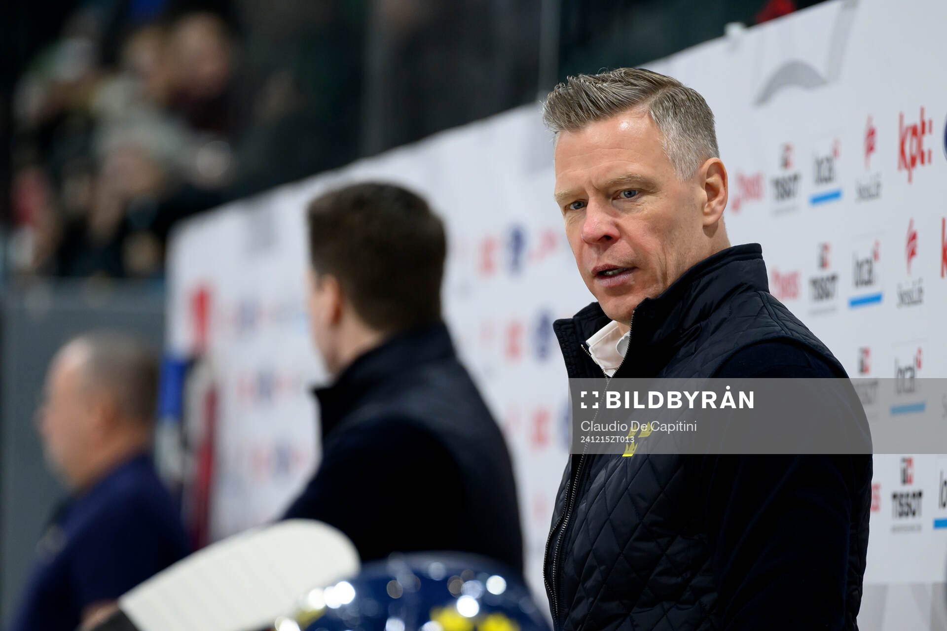 Nicklas Rahm, Assistant coach of Sweden celebrate in the