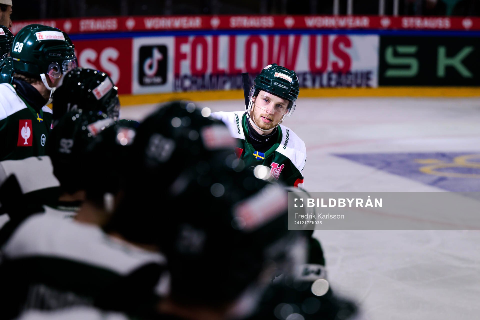 Marcus Westfält of Färjestad  celebrates