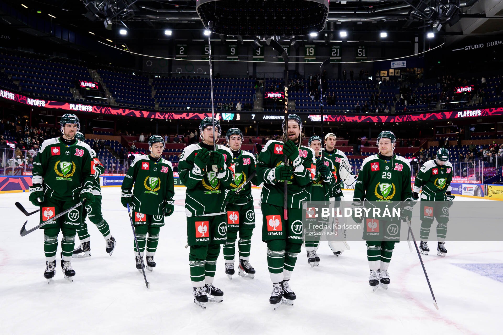Players of Färjestad  celebrates