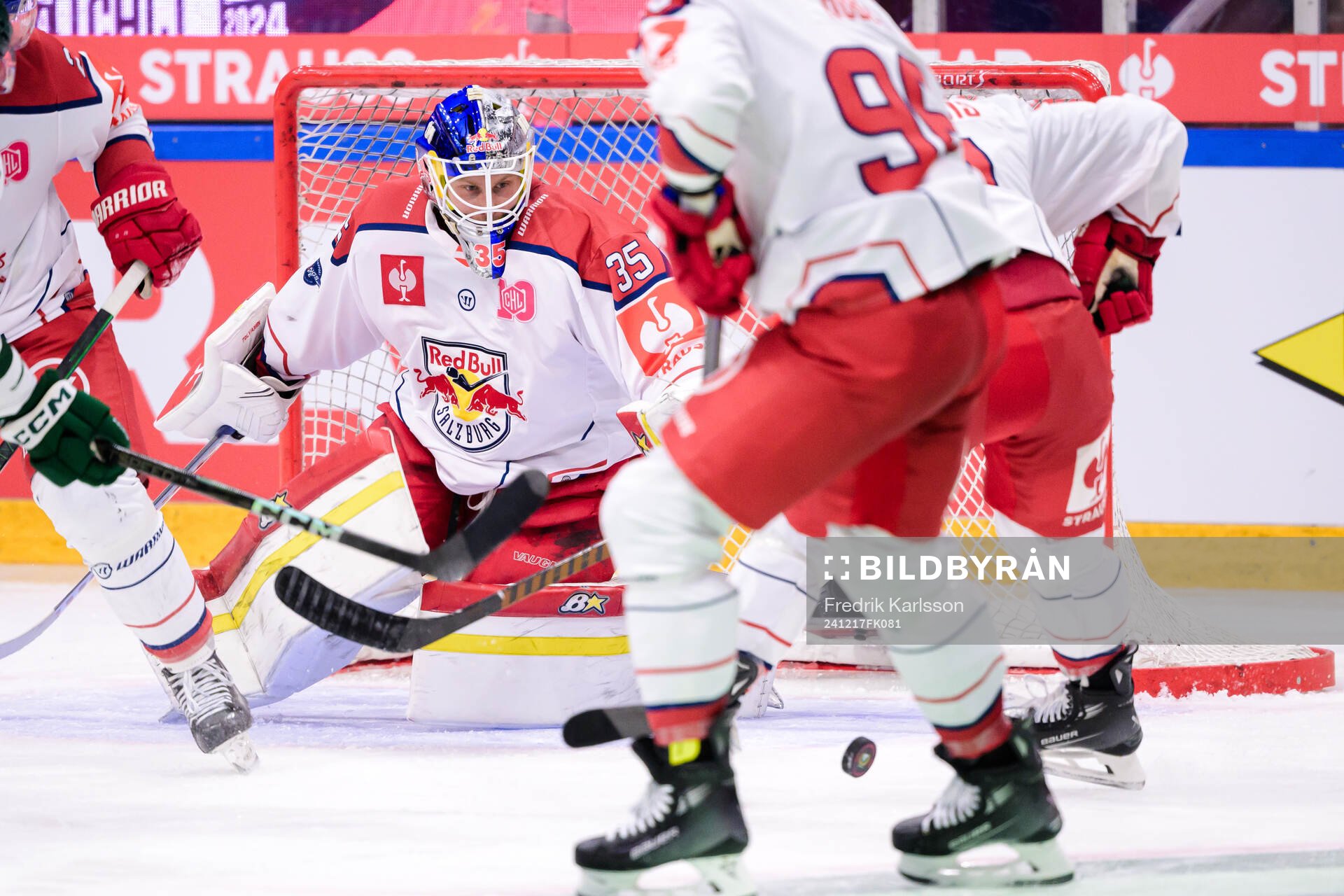 goaltender Atte Tolvanen of EC Red Bull Salzburg