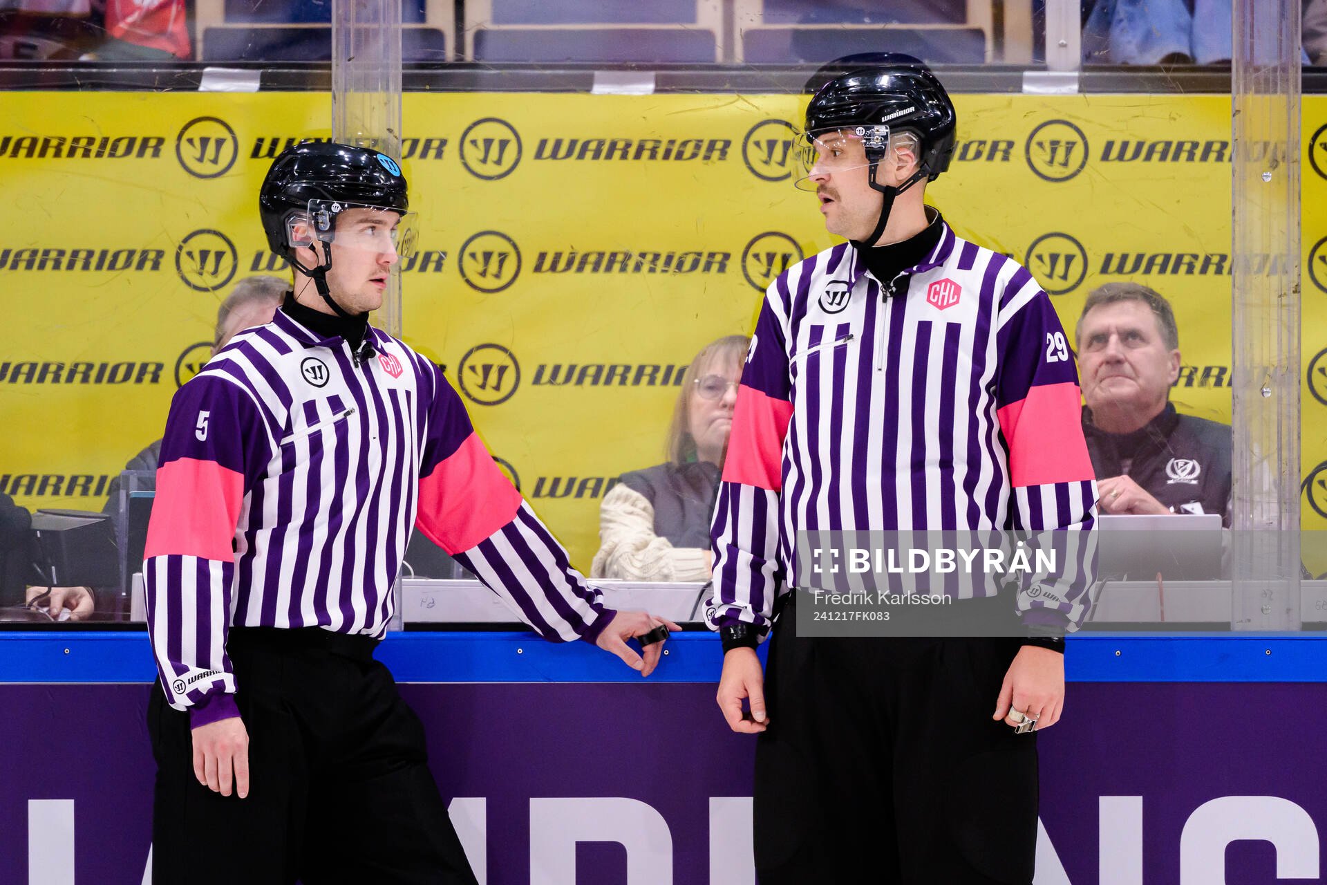 Referee Janne Wuorenheimo and Lassi Heikkinen
