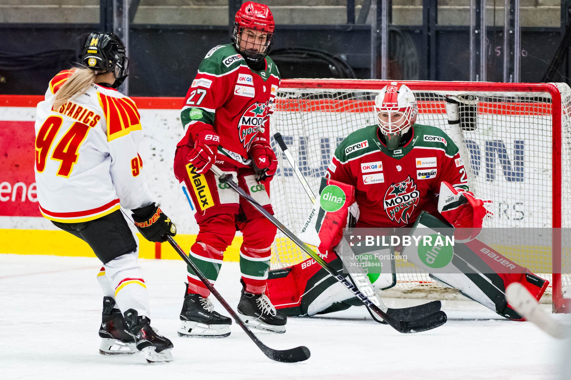 Brynäs Fanni Garát Gasparics mot Modos Alexie Guay och