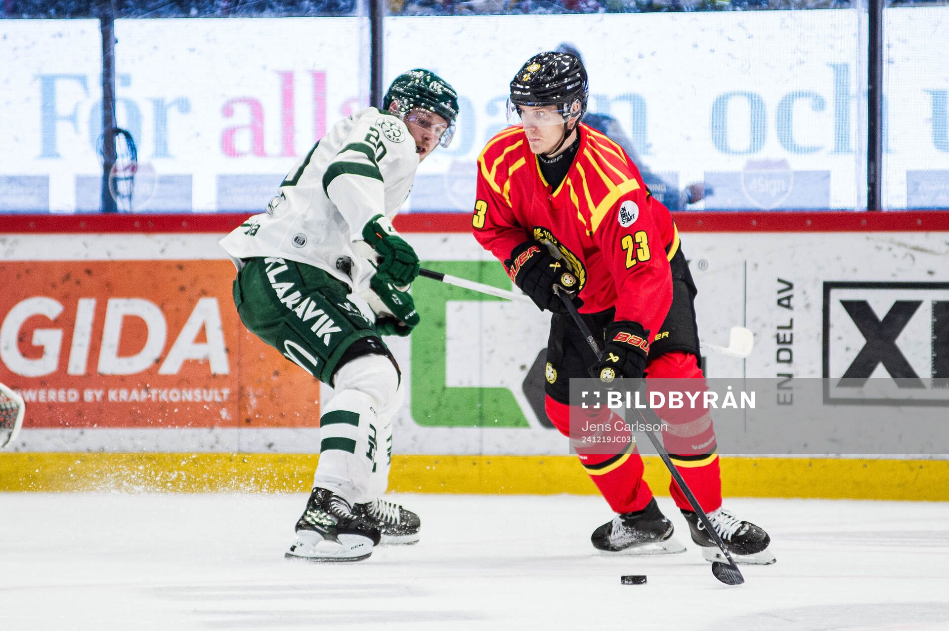 Färjestads Marcus Westfält och Brynäs Oskar Lindblom