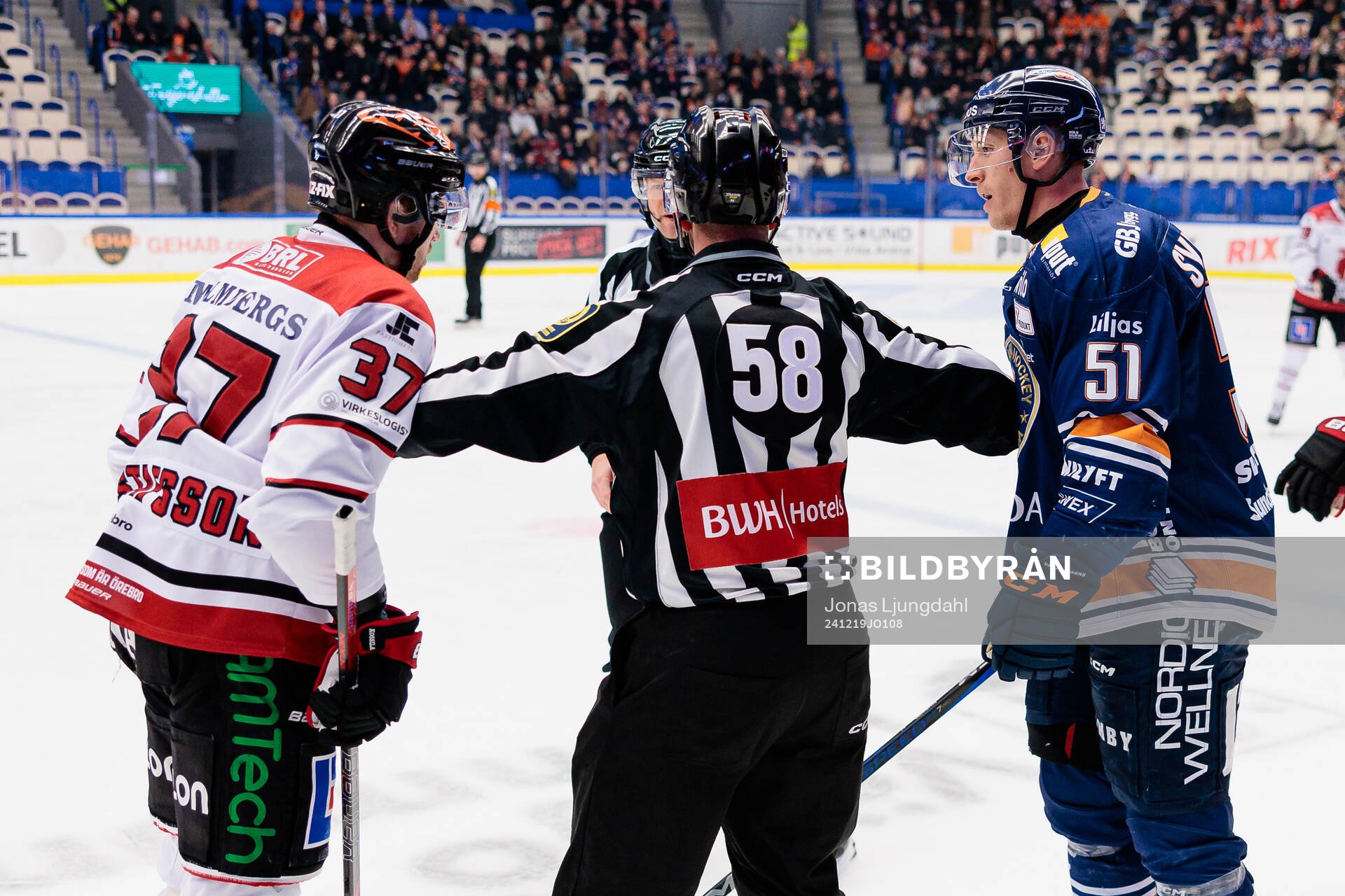 irriterat mellan Örebros Glenn Gustafsson och Växjös