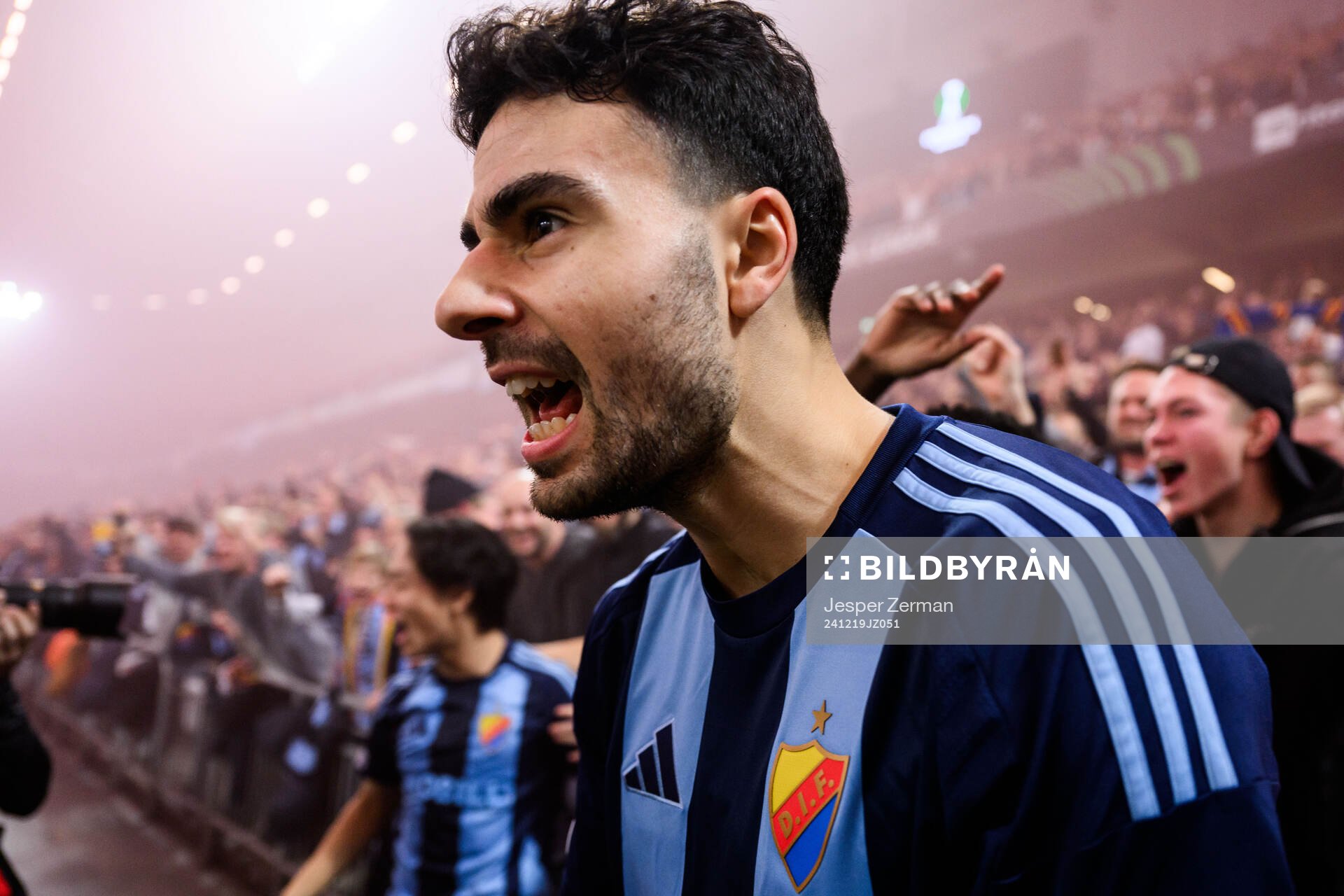Deniz Hummet of Djurgården celebrate