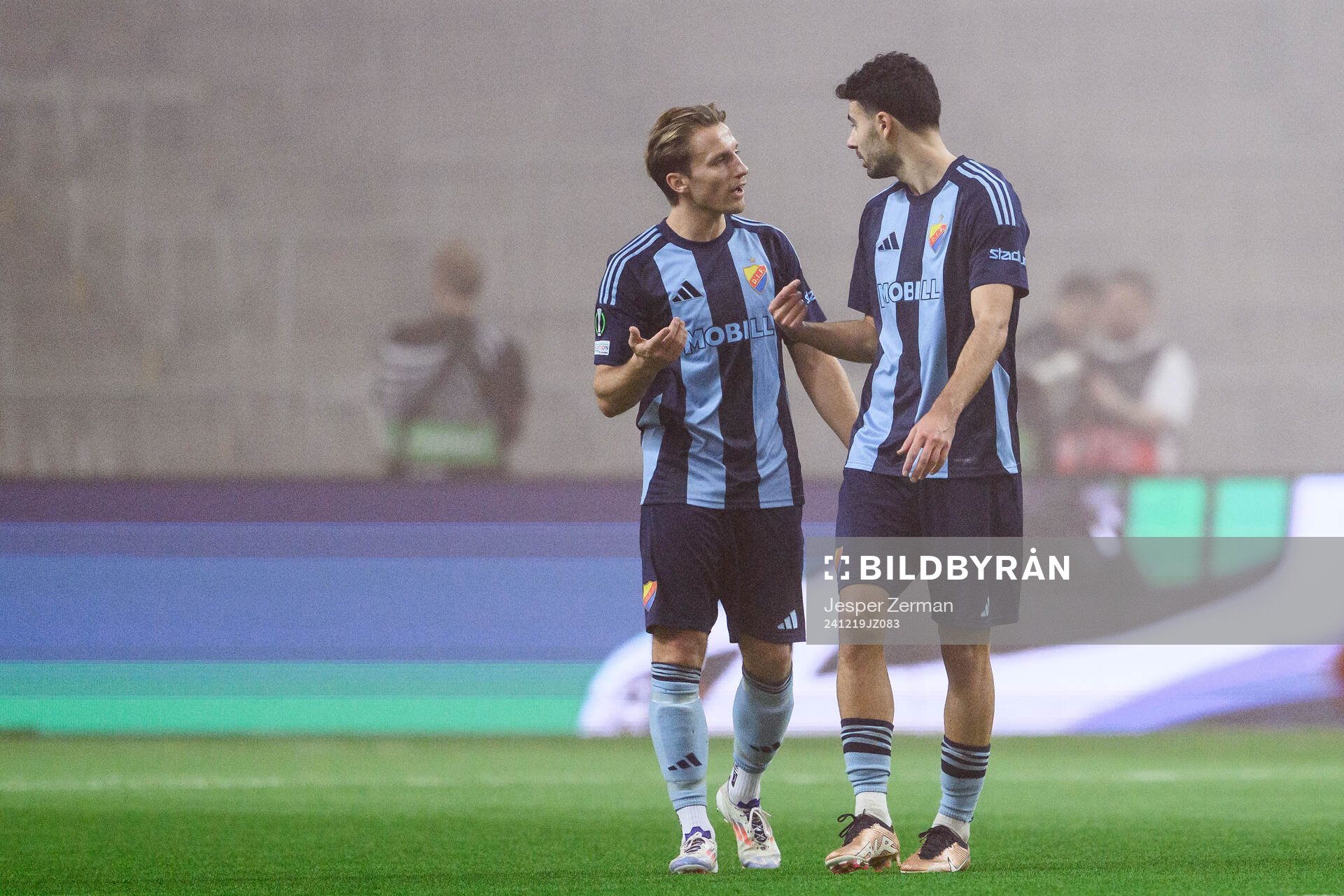 Daniel Stensson and Deniz Hummet of Djurgården look