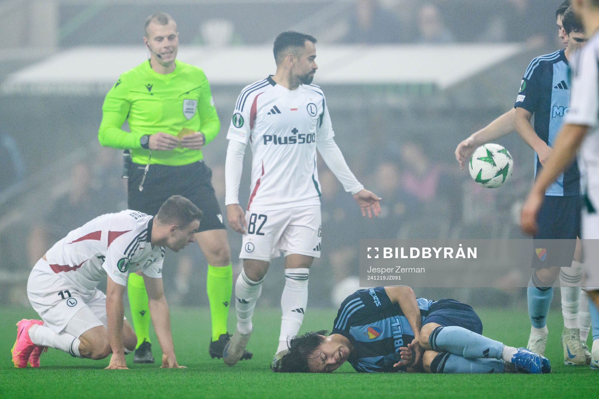 Keita Kosugi of Djurgården in pain