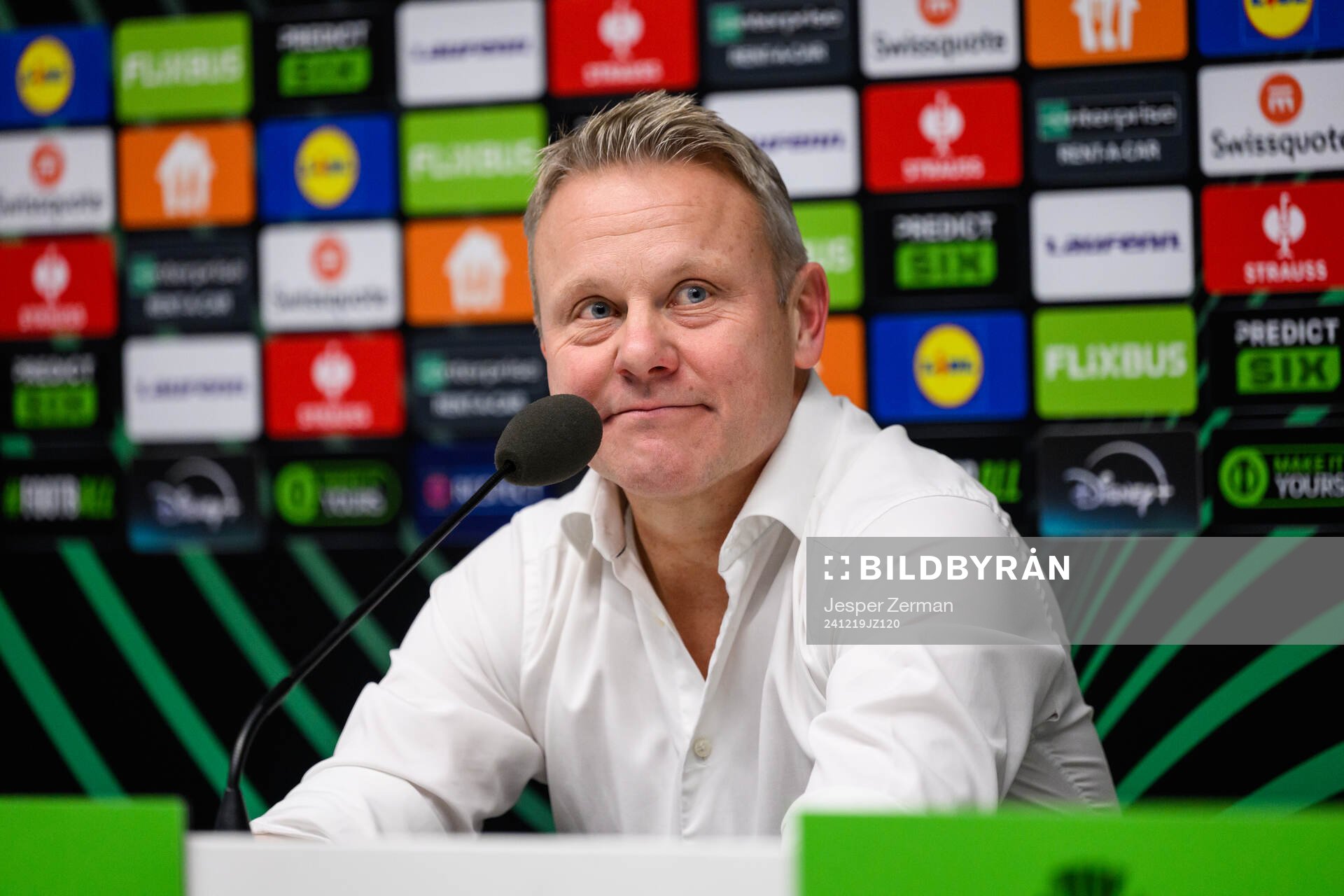 Head coach Roberth Björknesjö of Djurgården at a press