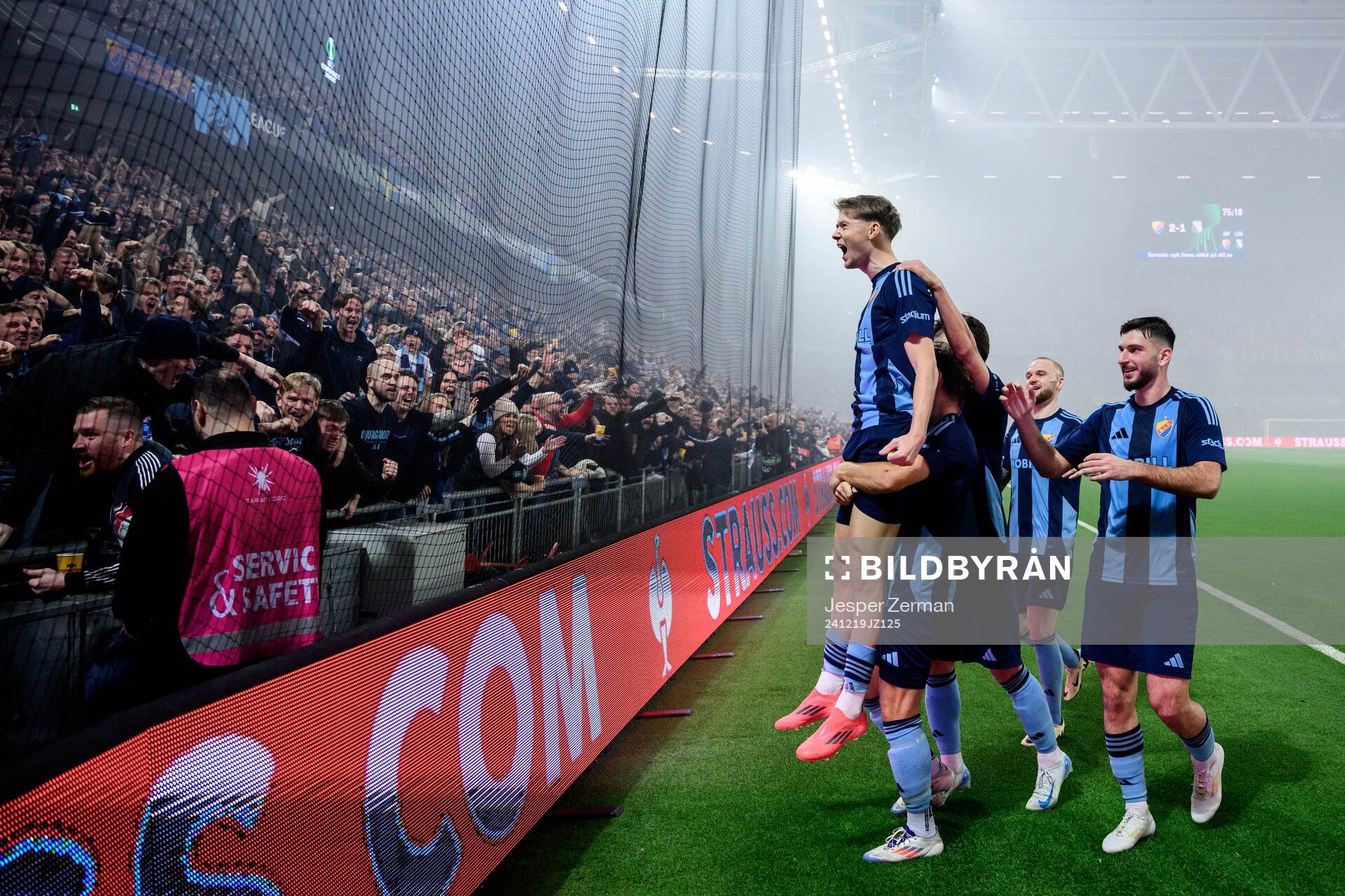 Patric Åslund of Djurgården celebrates
