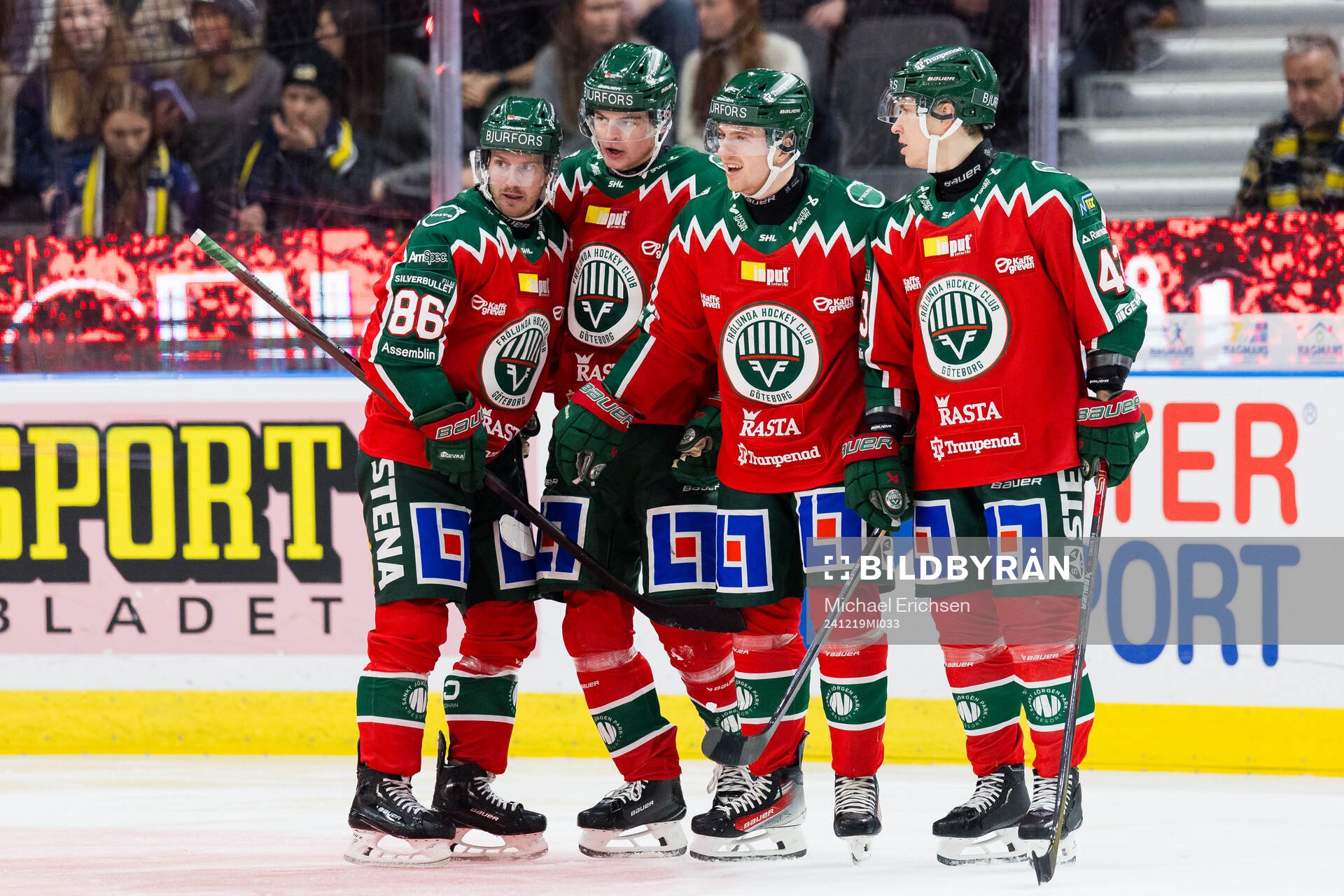 Frölundas Linus Högberg jublar