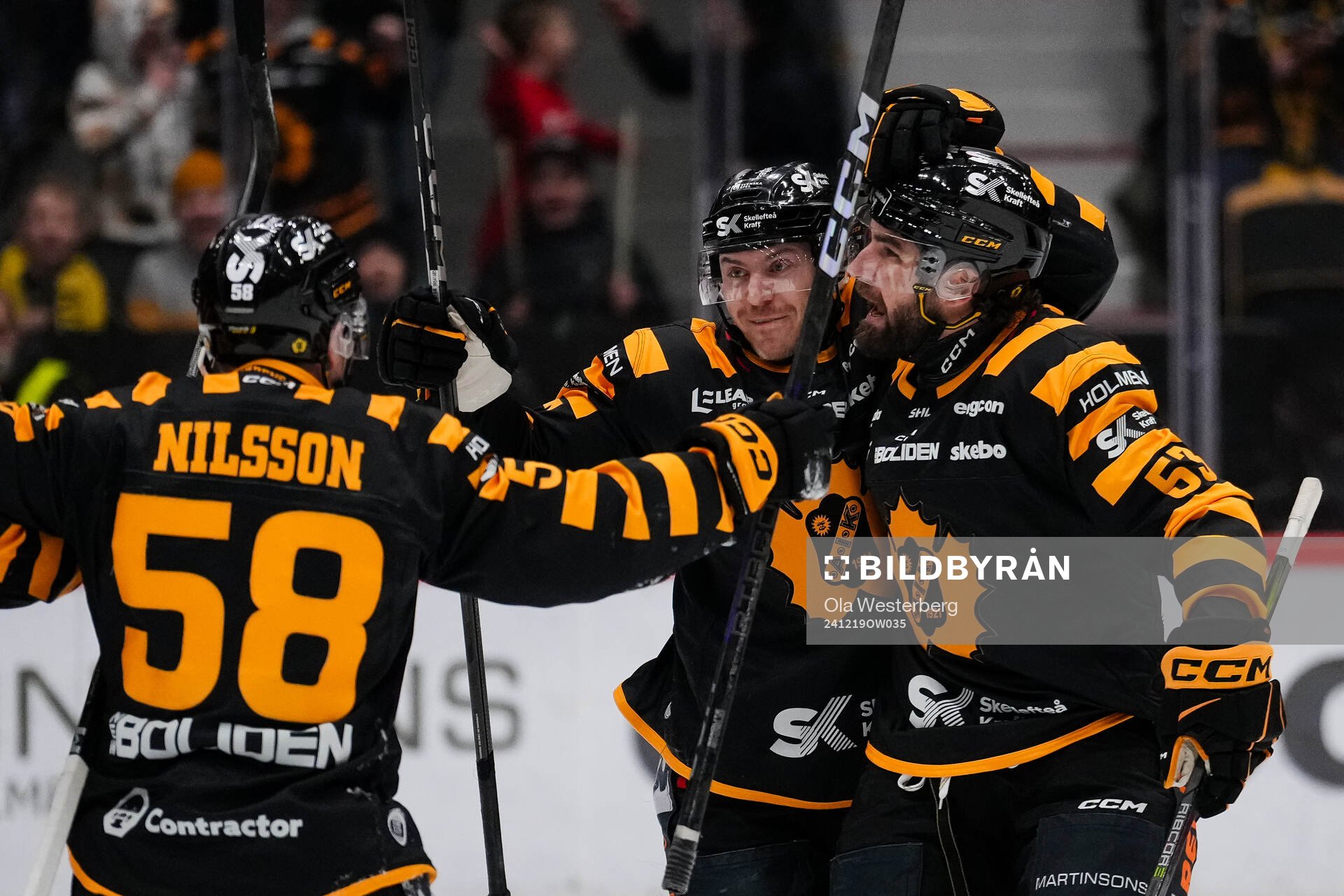 Skellefteås Pär Lindholm , Oskar Nilsson och Luke