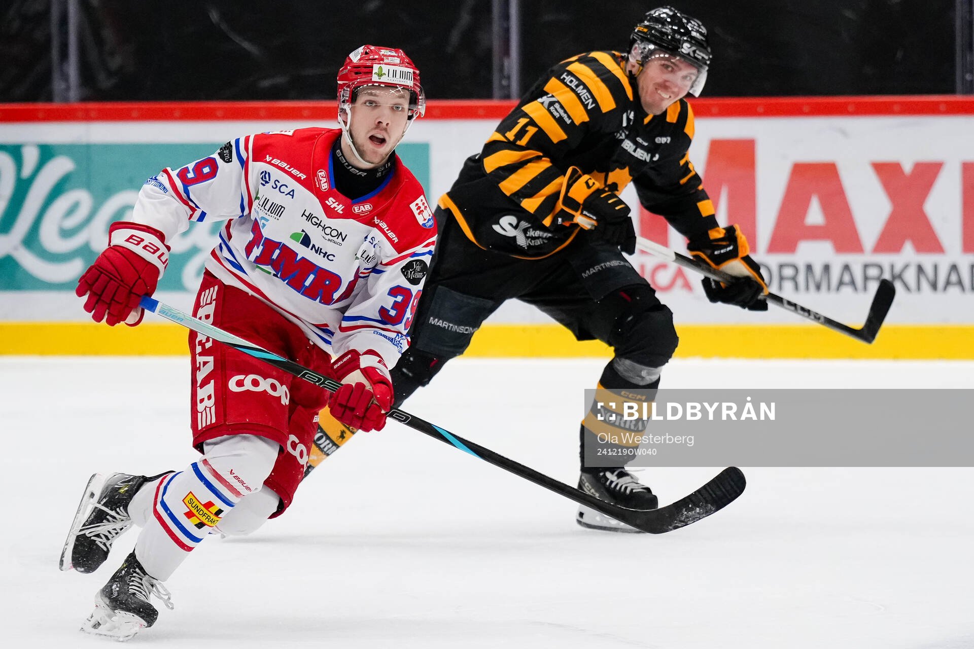 Timrås Linus Lindgren och Skellefteås Max Lindholm