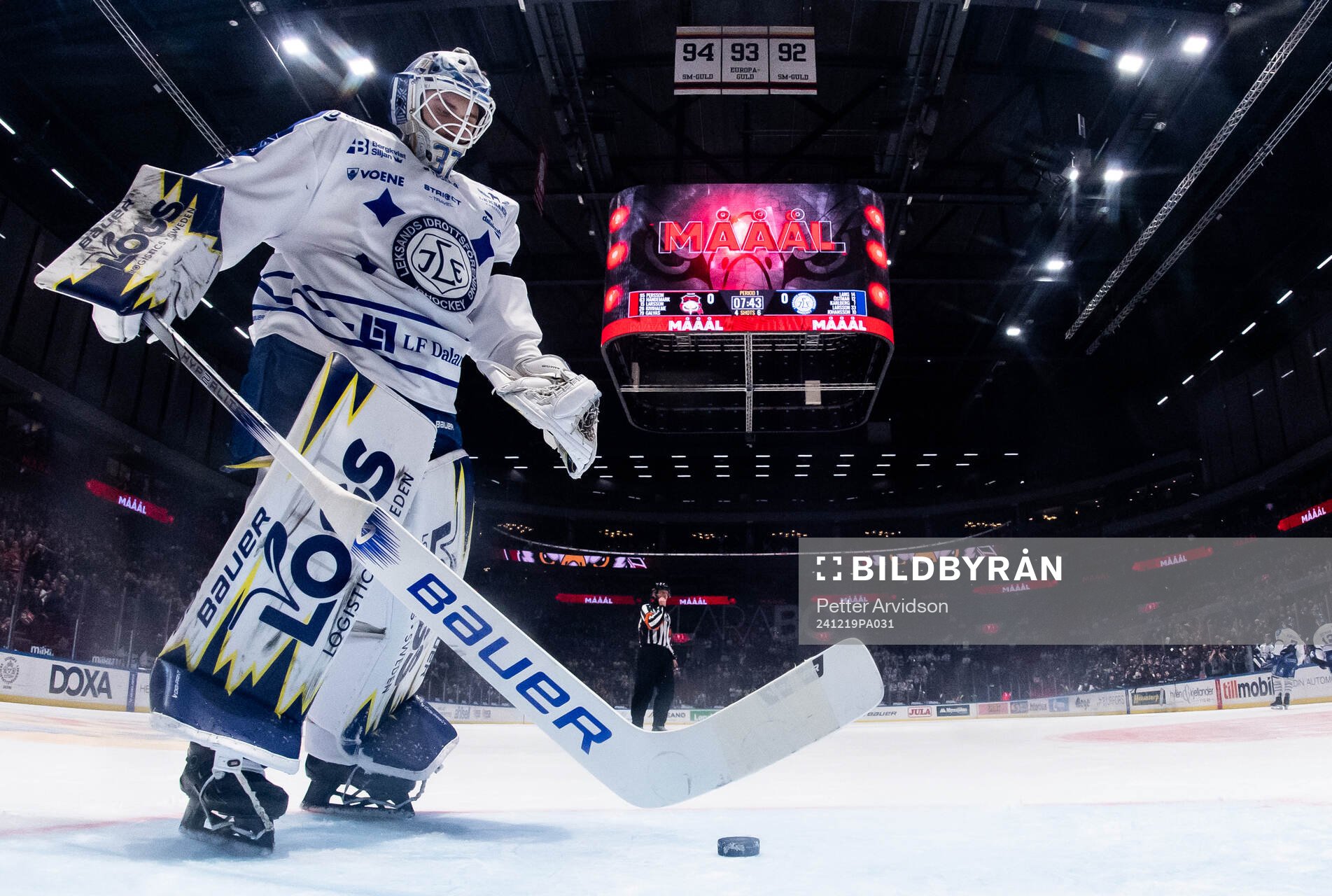 Leksands målvakt Jakob Hellsten deppar