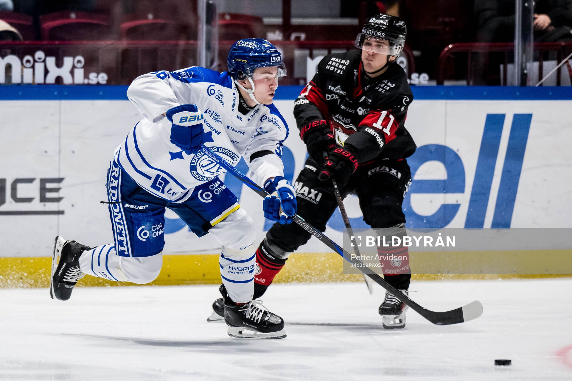 Leksands Hannes Hellberg och Malmö Redhawks Nikola Pasic