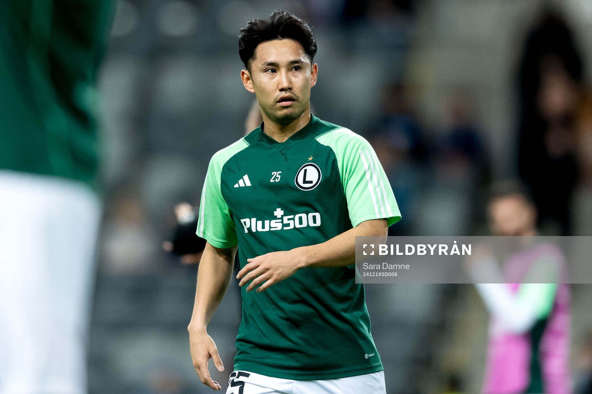 Ryoya Morishita of Legia Warszawa ahead of the UEFA Conference League match between Djurgården and Legia Warszawa on December 19, 2024 in Stockholm.