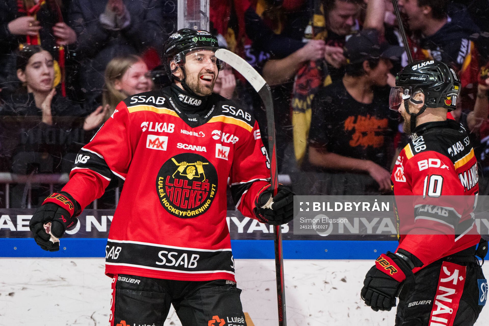 Luleås Albin Lundin jublar