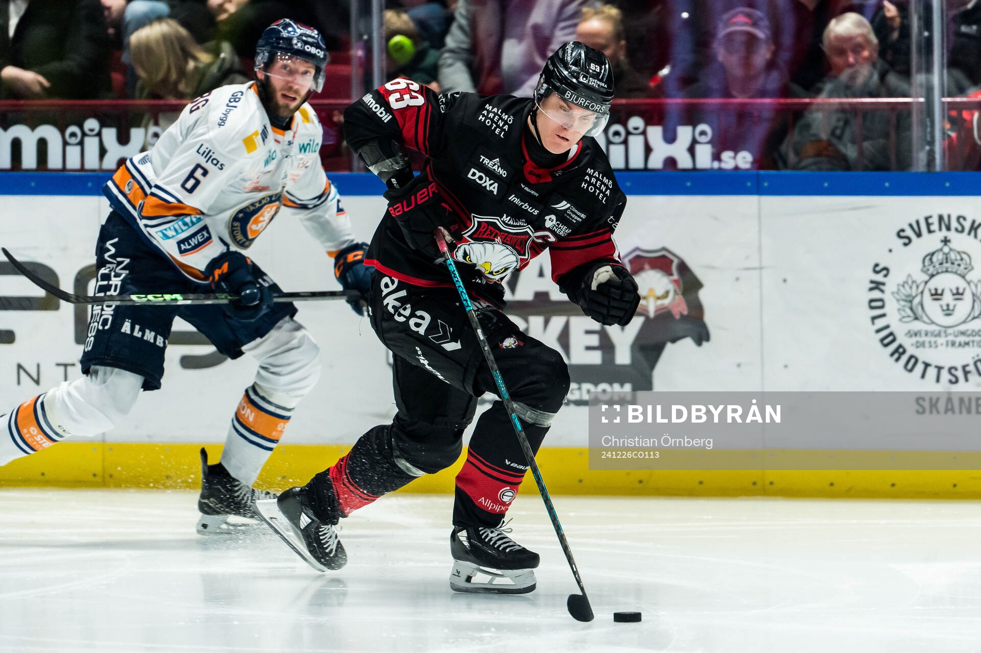 Växjös Petter Granberg och Malmö Redhawks Fredrik