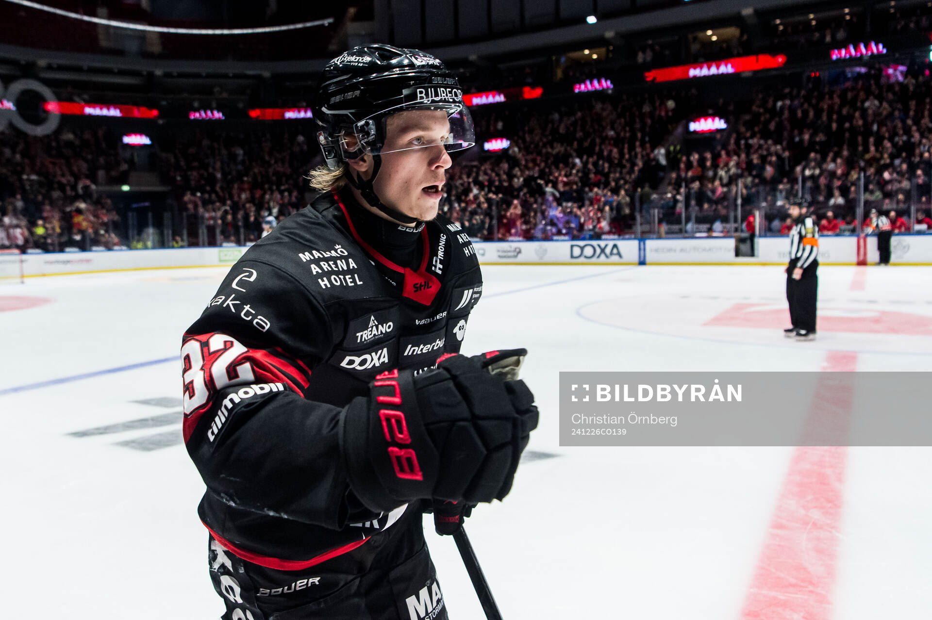 Malmö Redhawks Joona Ikonen jublar