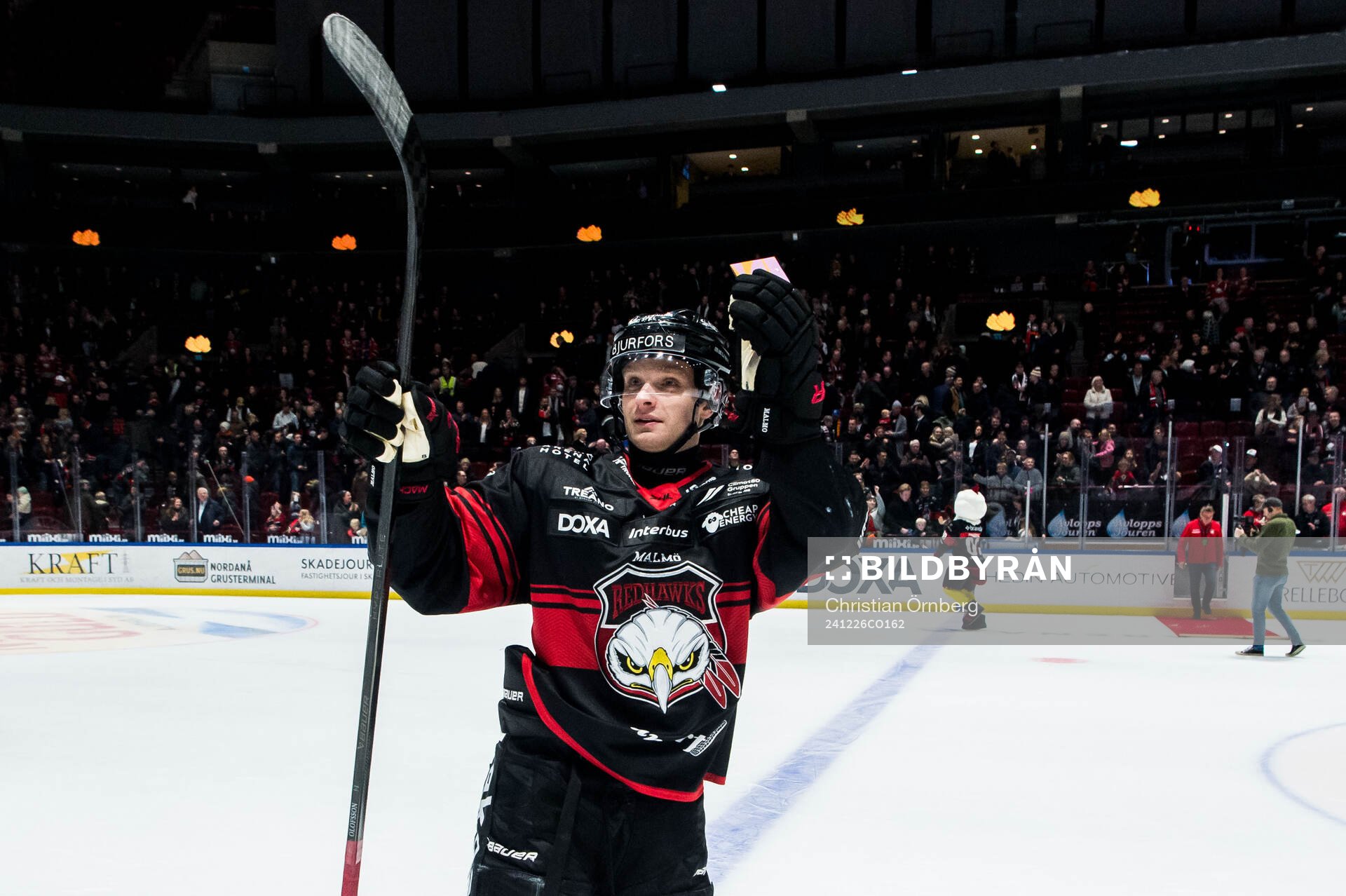 Malmö Redhawks Johan Olofsson jublar