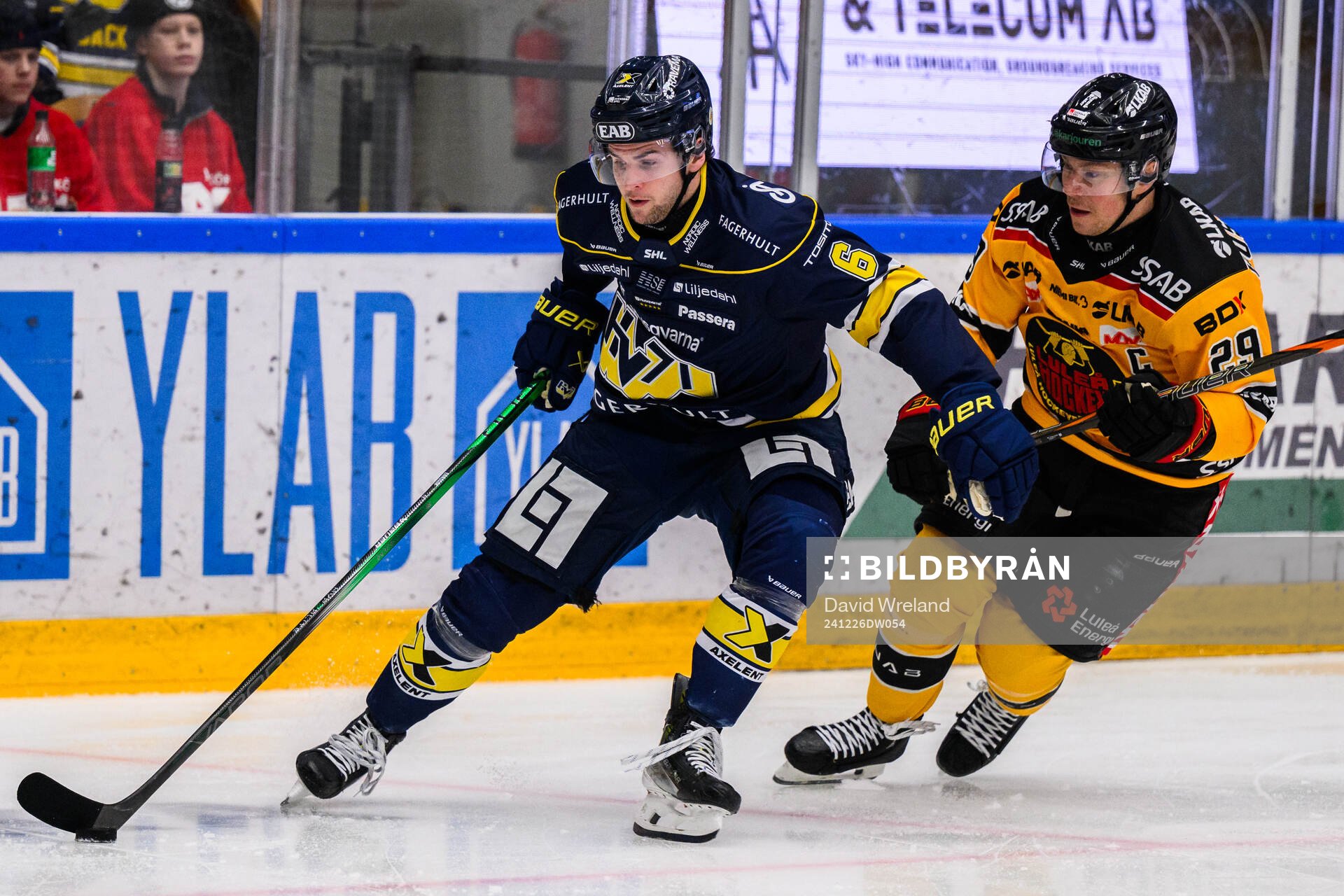 HV71s Melker Eriksson och Luleås Erik Gustafsson