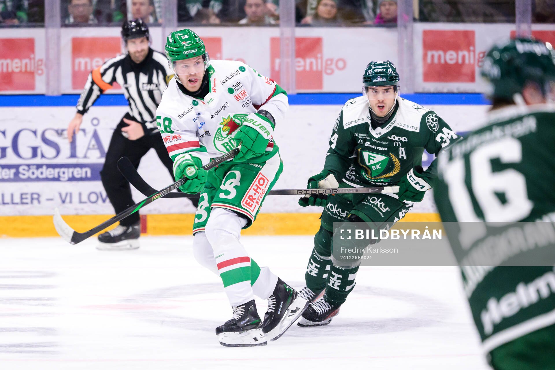 Rögles Filip Johansson och Färjestads Michael Lindqvist