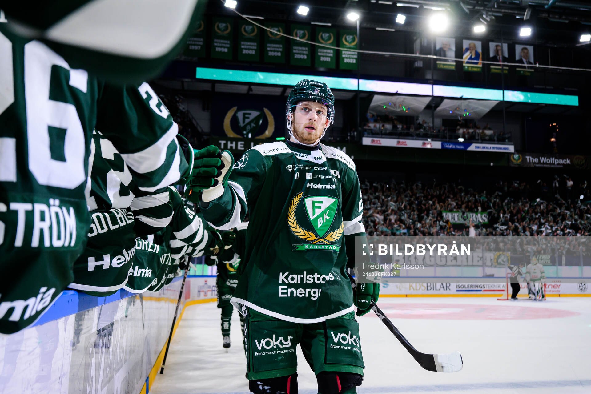 Färjestads Marcus Westfält jublar