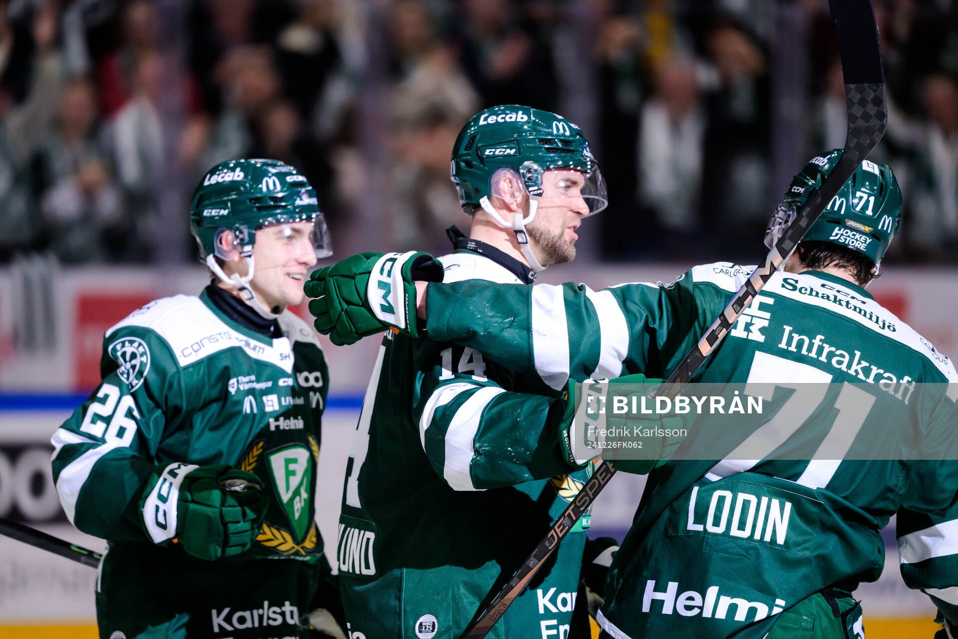 Färjestads Henrik Björklund jublar