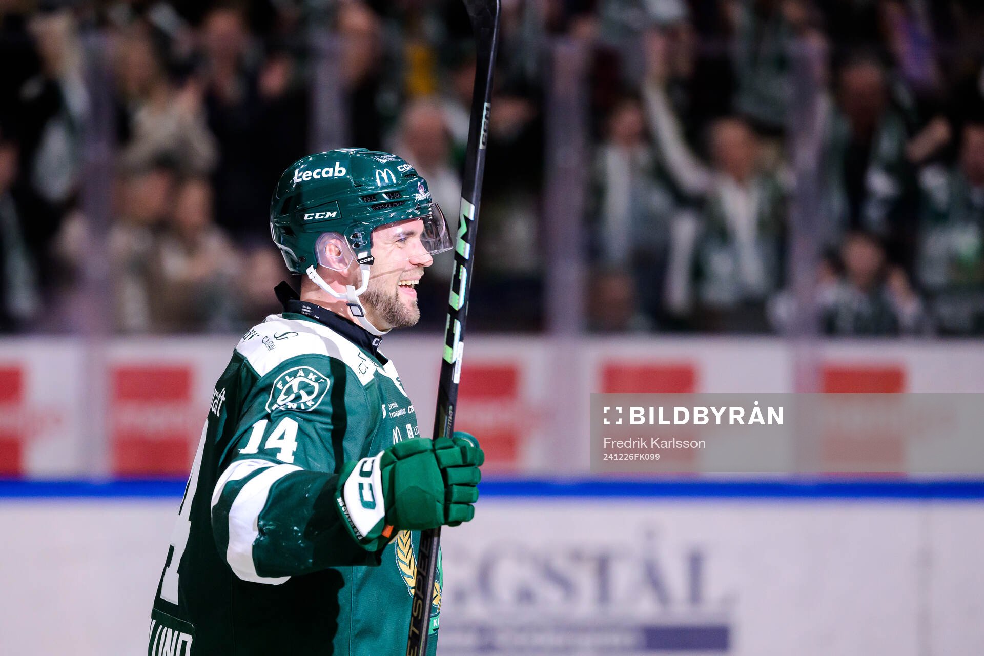 Färjestads Henrik Björklund jublar