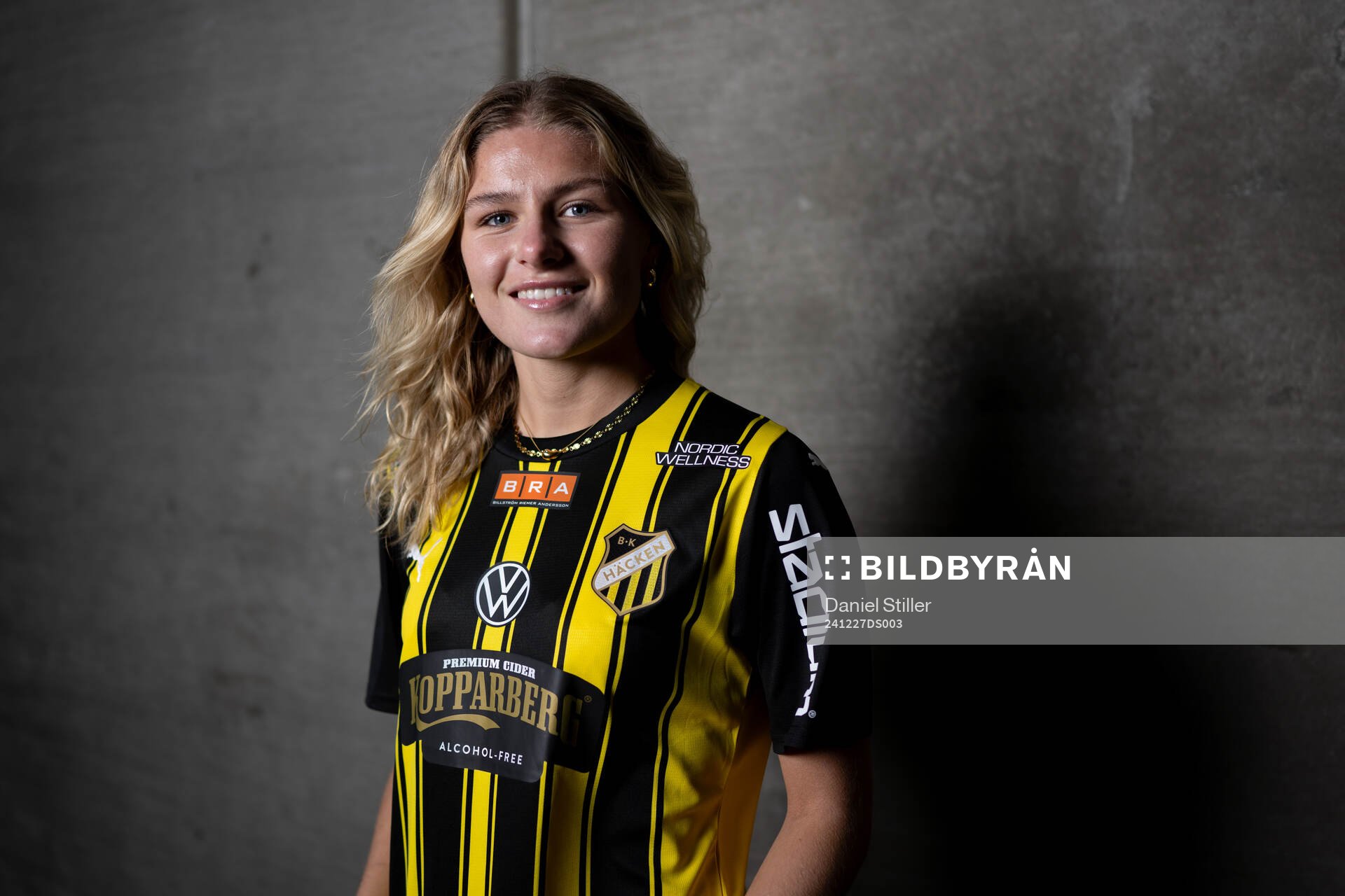 Häckens nyförvärv Emelie Byrnak poserar för ett porträtt den 27 december 2024 i Göteborg. 